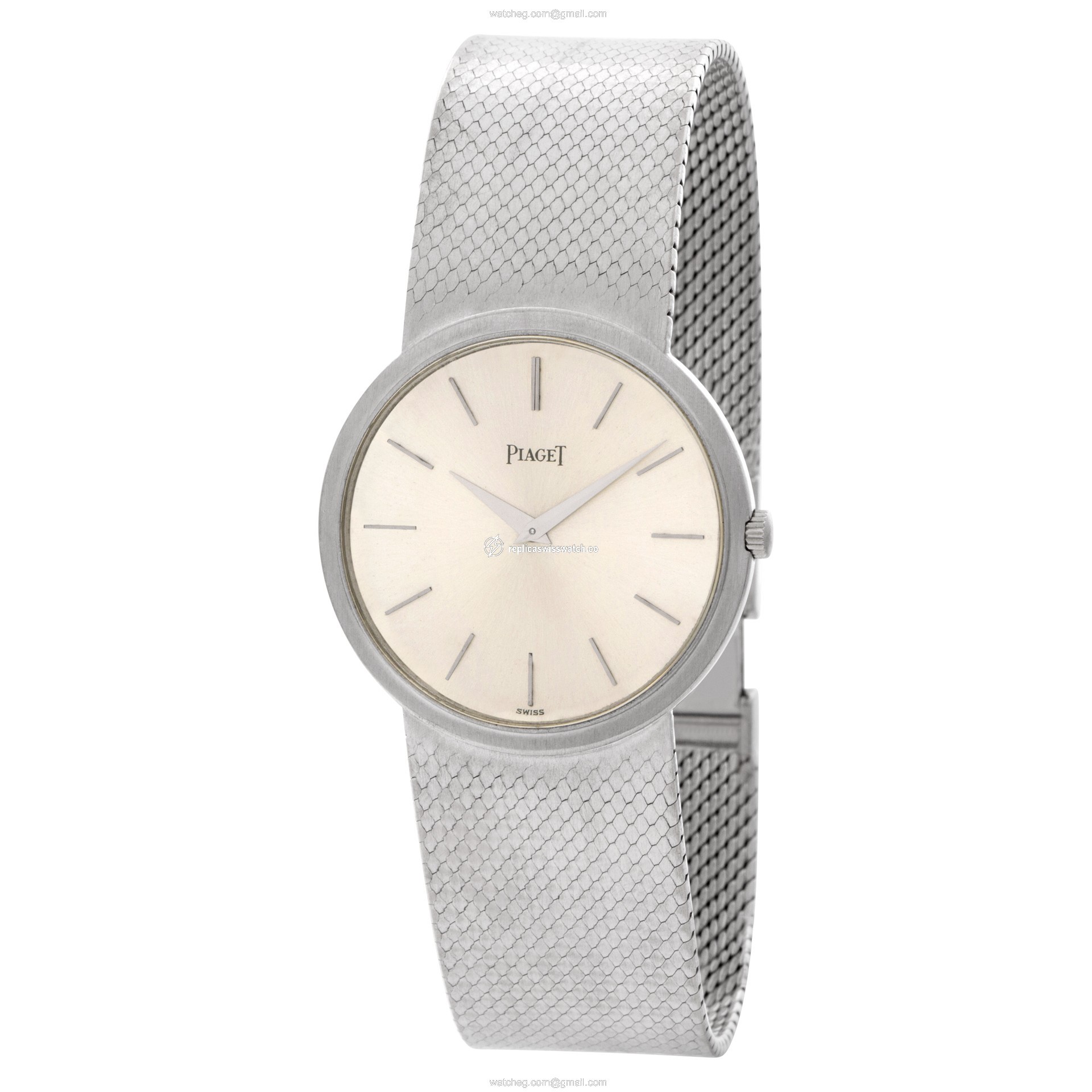 Piaget 9633 Classic Manual Male 18k White Gold Replica