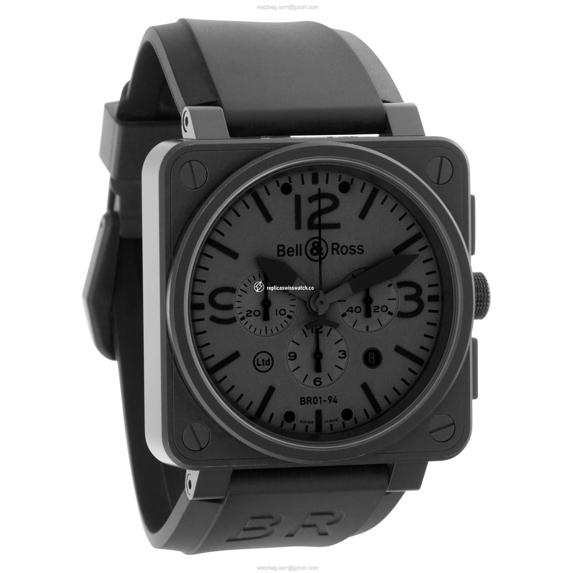 Bell & Ross BR01-94-S Chronograph Automatic Male PVD steel Replica
