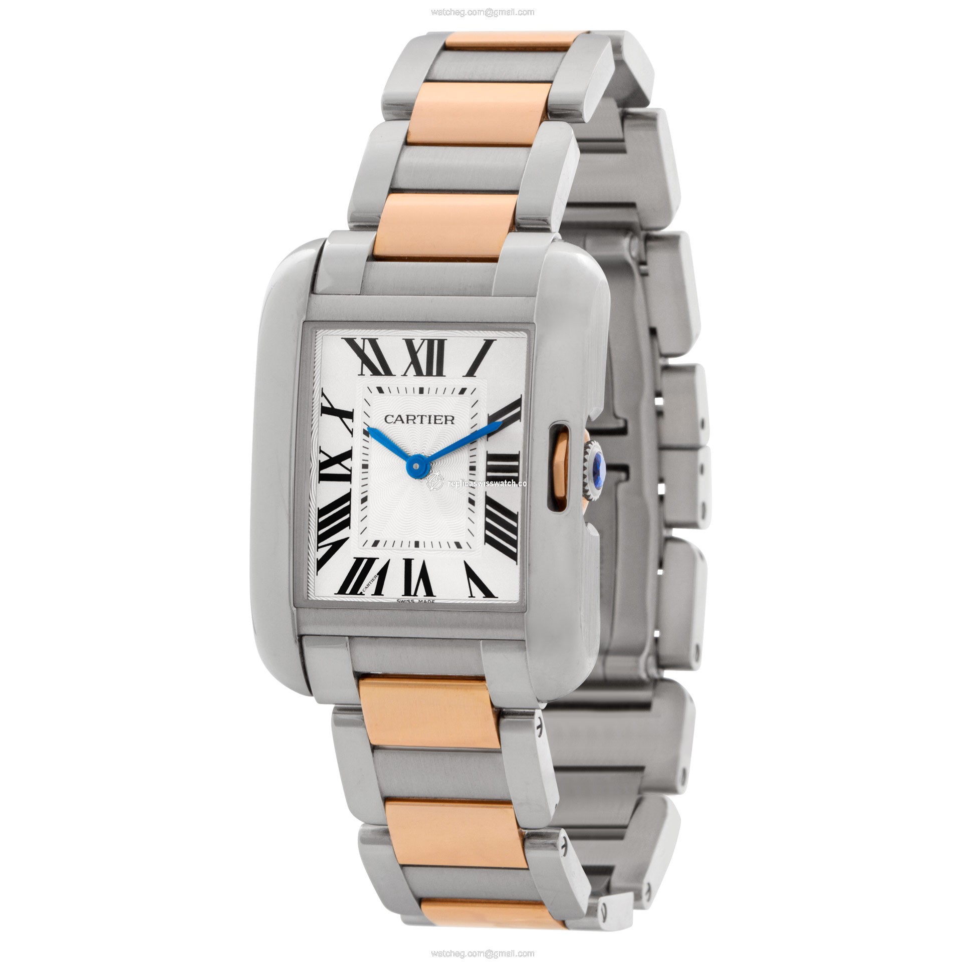 Cartier W5310043 Tank Anglaise Quartz Female Stainless Steel Replica