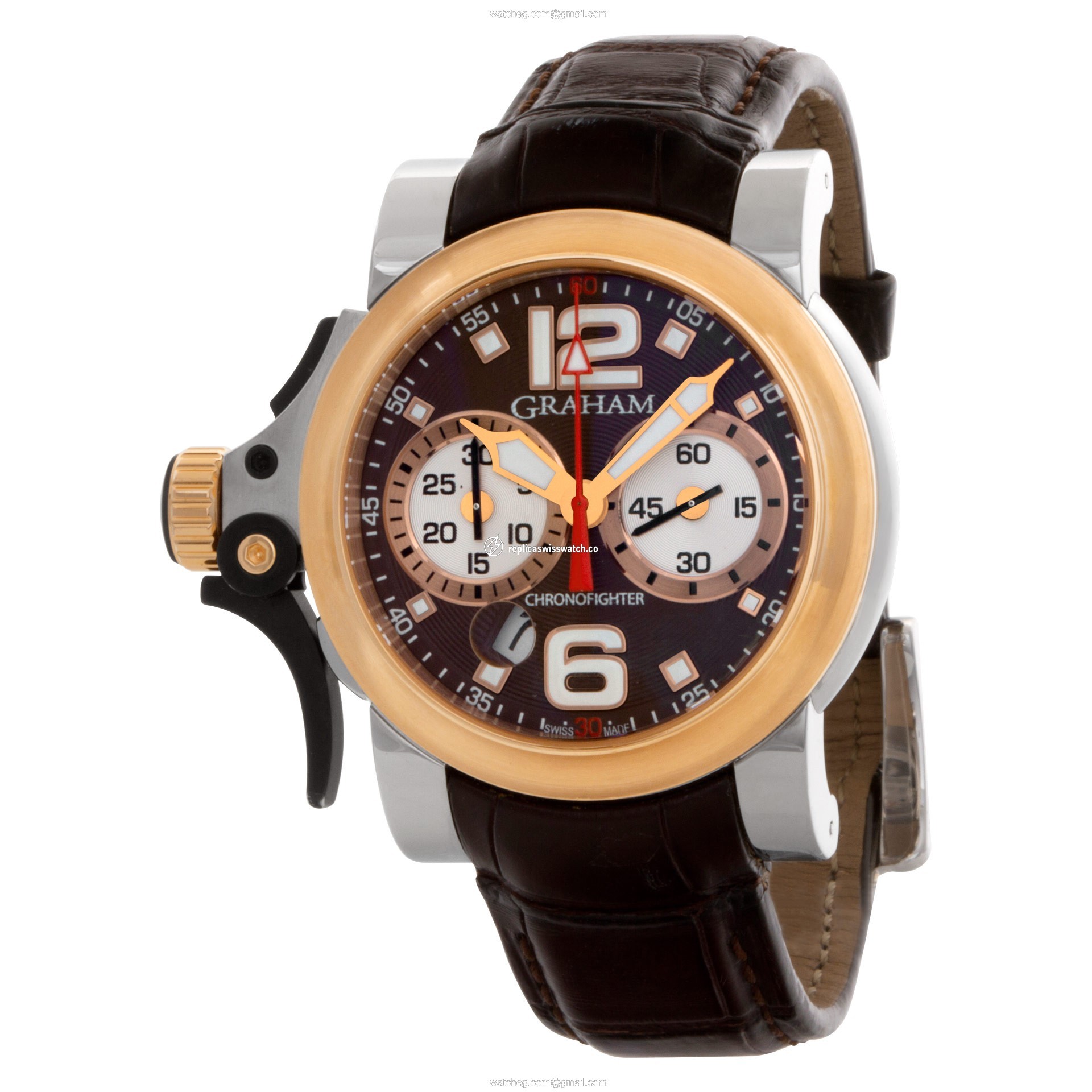 Graham 2TRAG.C01A.B72 Chronofighter Trigger Automatic Male 18k gold & Stainless Steel Replica