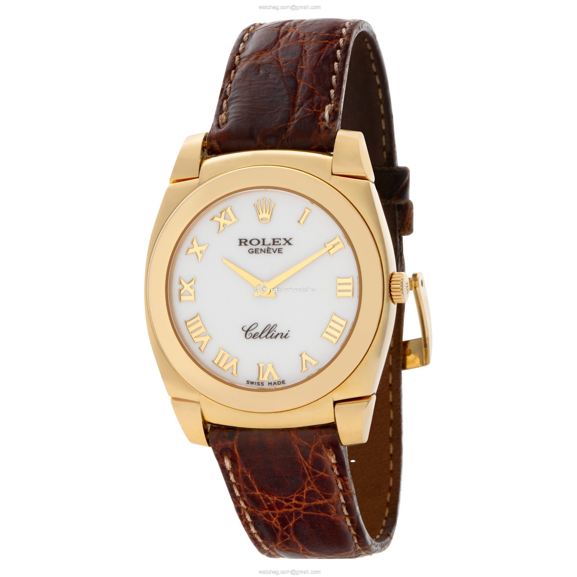 Rolex 5330/8 Cellini Cestello Quartz Male 18k yellow gold Replica
