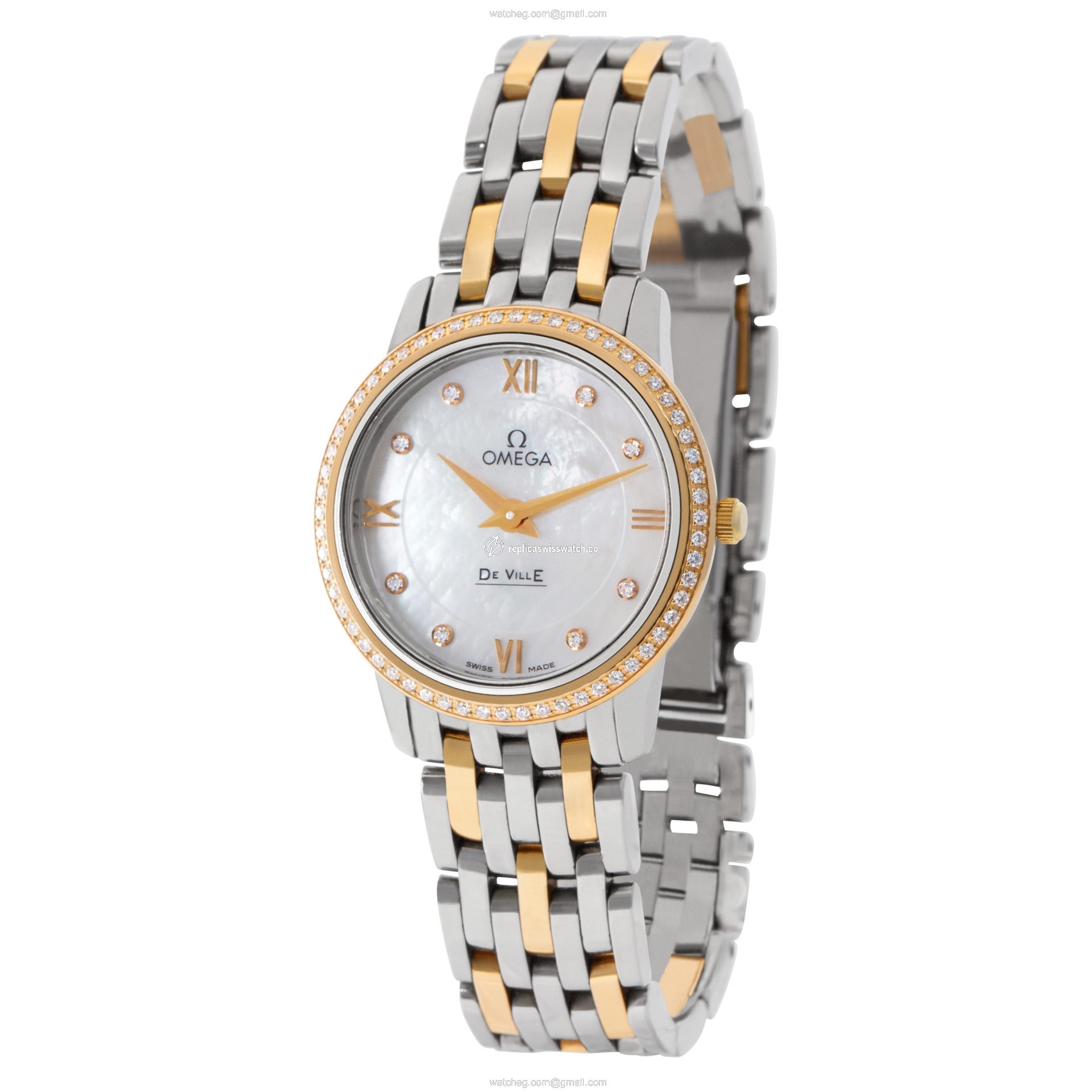 Omega 42425276055002 De Ville Quartz Female 18k rose gold & stainless steel Watches Omega 42425276055002 De Ville Quartz Female 18k rose gold & stainless steel Watches