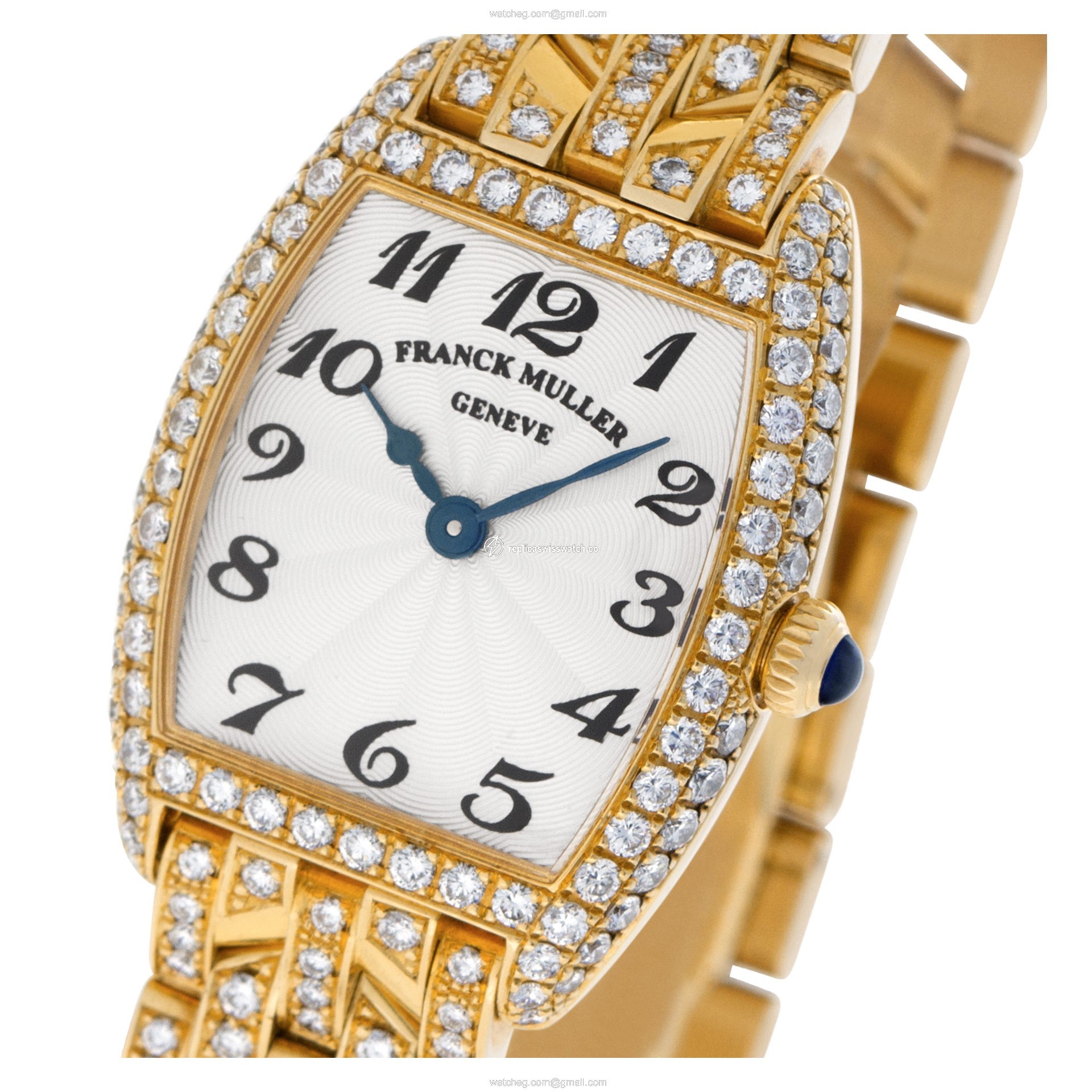 Franck Muller 2251 qz d Curvex Quartz Female 18k yellow gold Replica