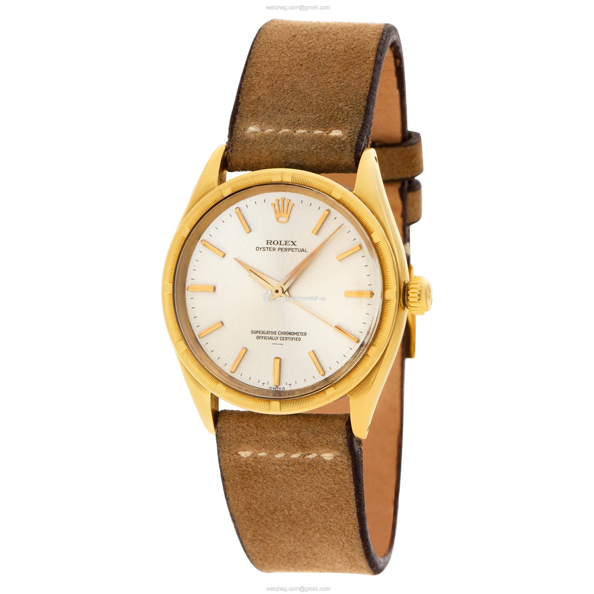 Rolex 1007 Oyster Perpetual Automatic Unisex 14k yellow gold Replica