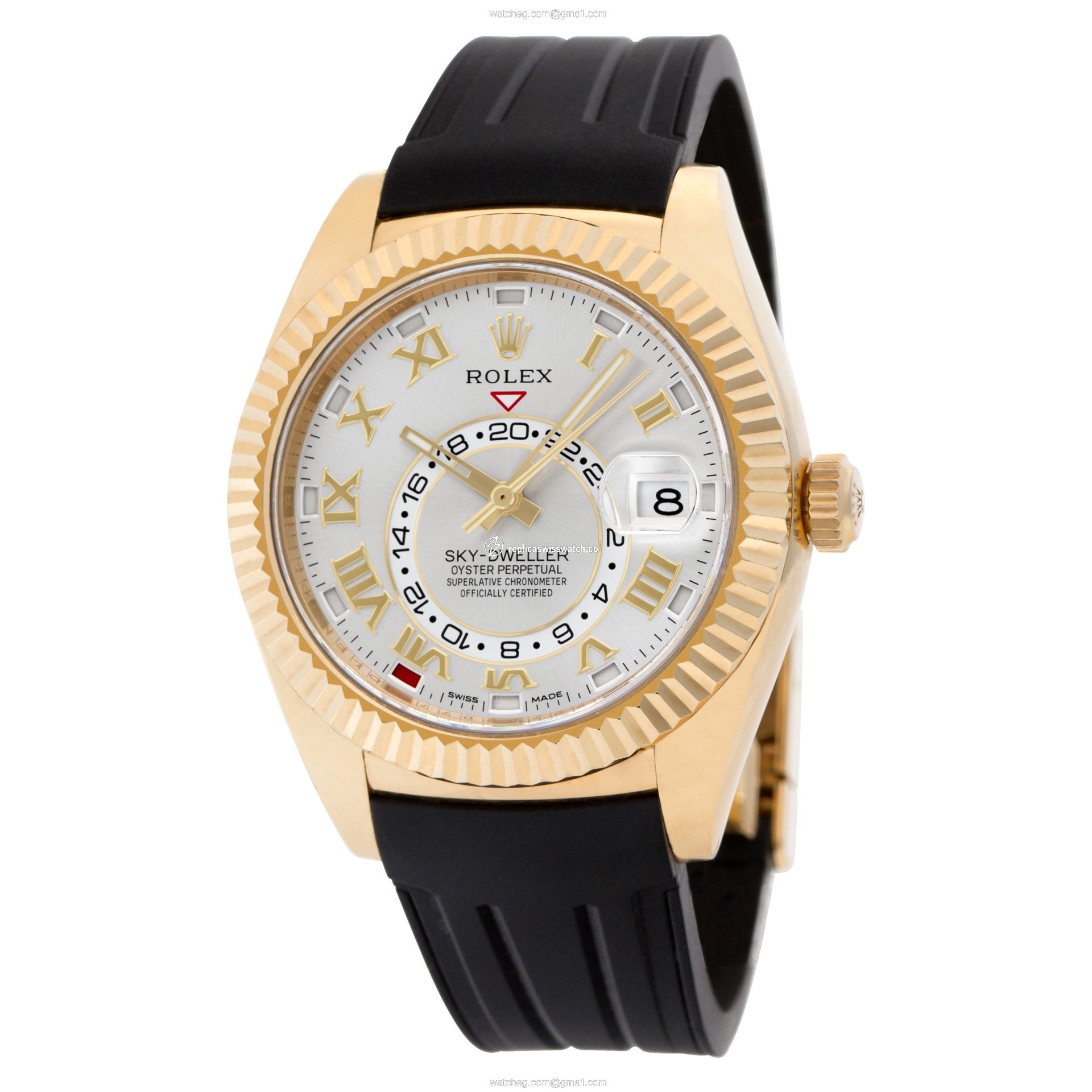 Rolex 326138 Sky-Dweller Automatic Male 18k Yellow Gold Replica