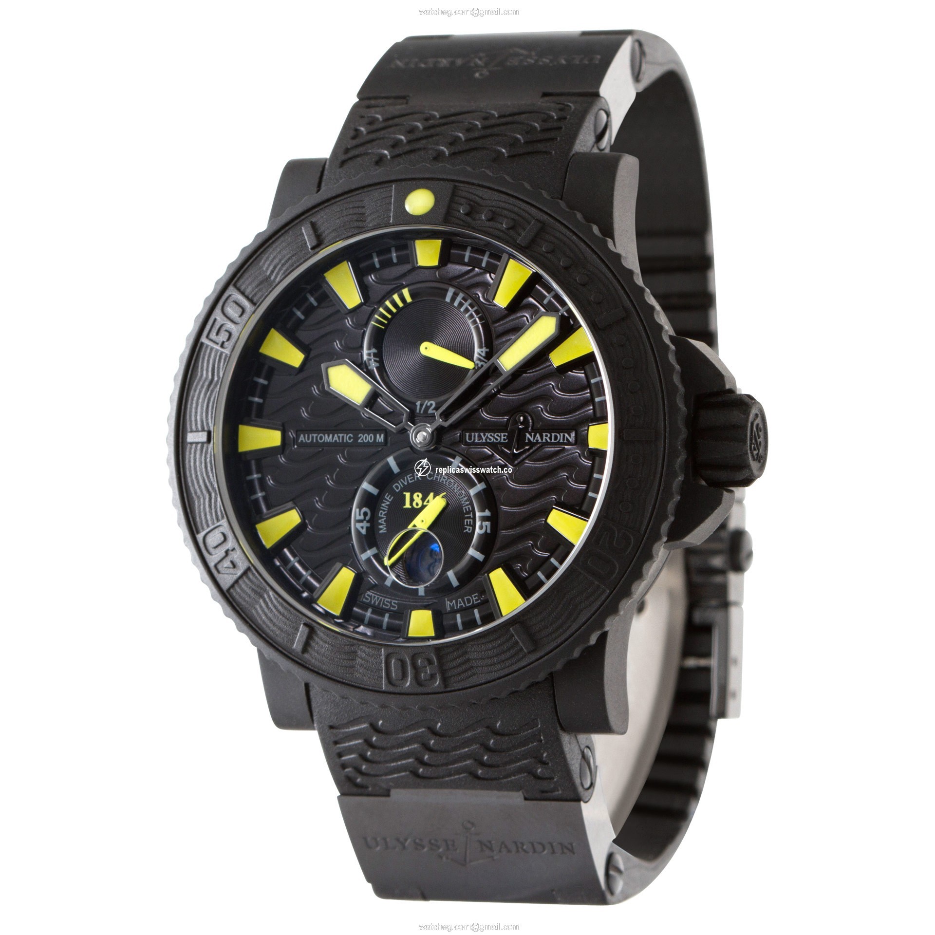 Ulysse Nardin 263-92-3c/924 Maxi Marine Automatic Male Stainless Steel & Rubber Replica
