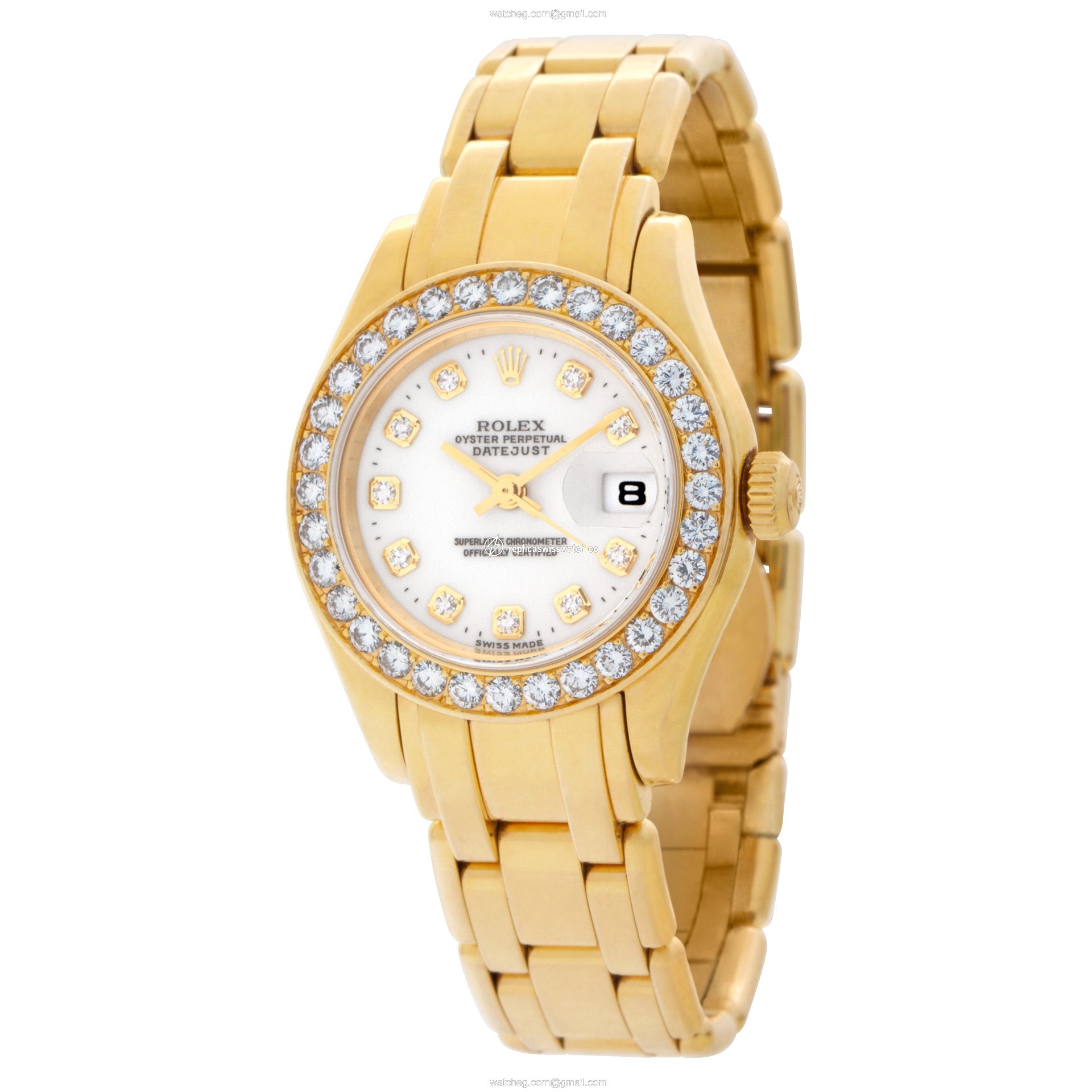 Rolex 69298 Pearlmaster Automatic Female 18k yellow gold Replica