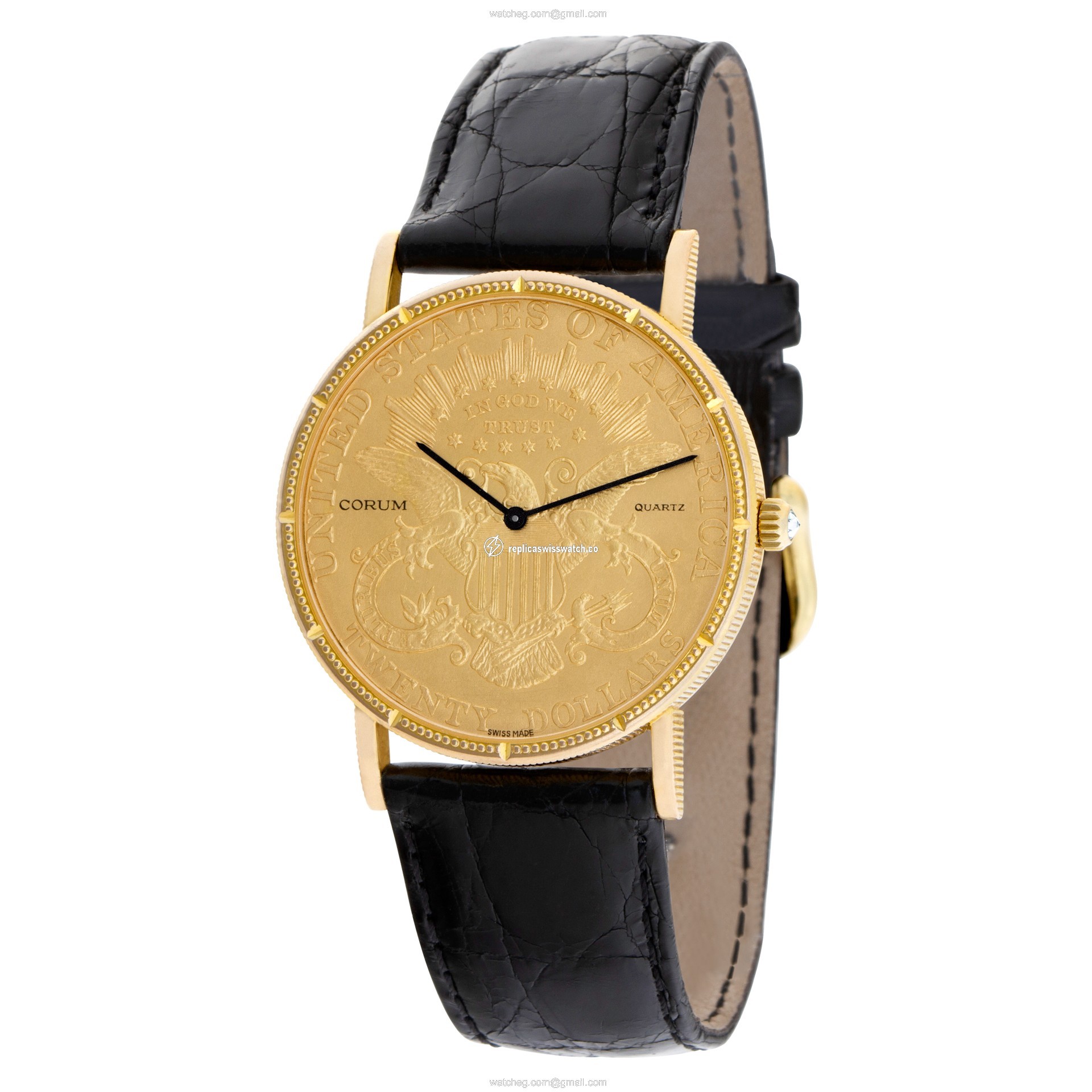 Corum 218333 $20 Coin Quartz Unisex 18k yellow gold Replica