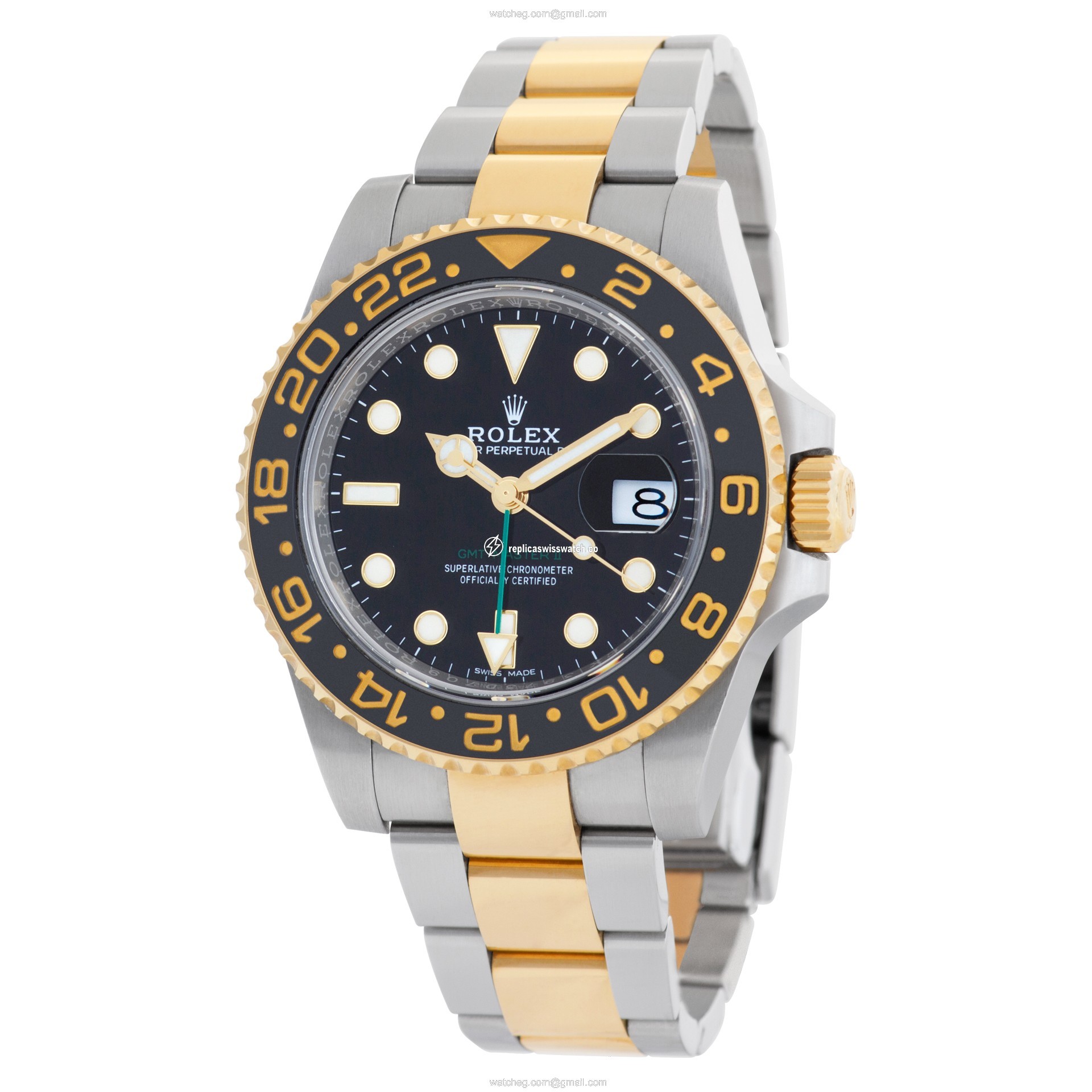 Rolex 116713LN GMT-Master II Automatic Male 18k gold & Stainless Steel Replica