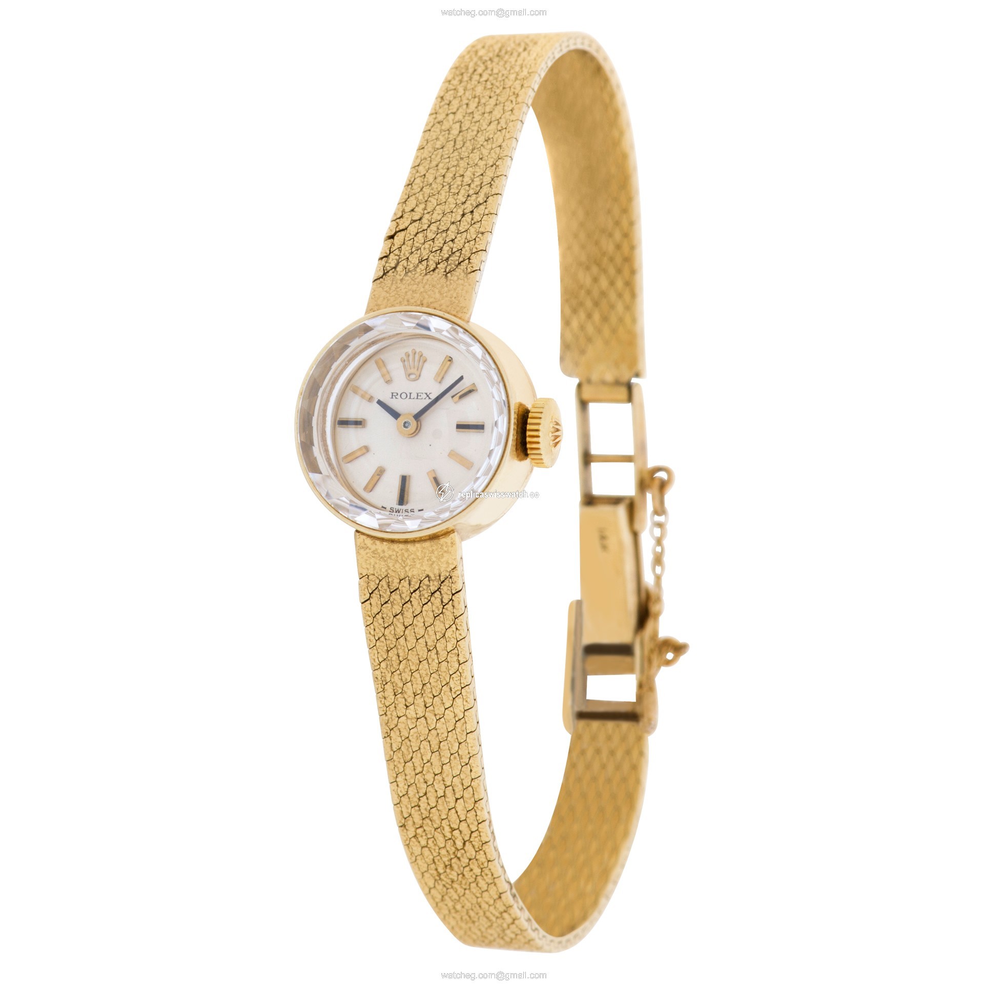 Rolex Cal. 1400 Orchid Manual Female 14k yellow gold Replica