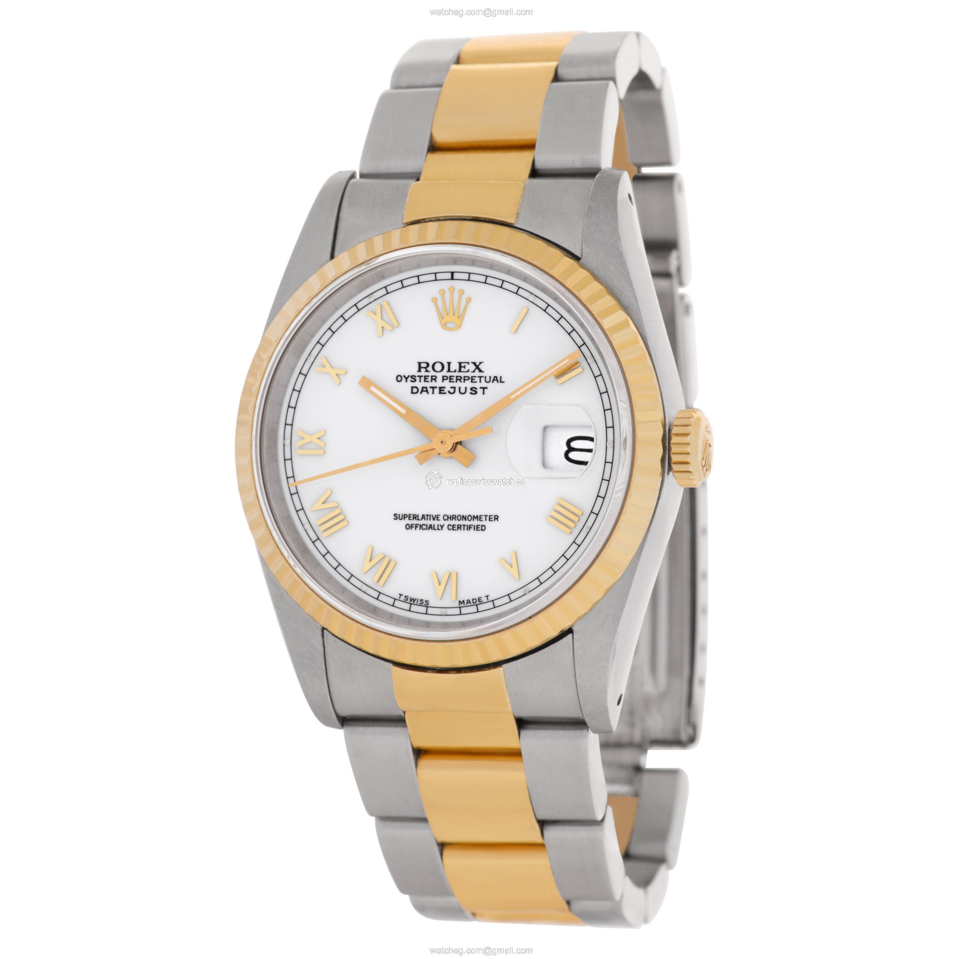 Rolex 16233 Datejust Automatic Unisex 18k gold & Stainless Steel Replica