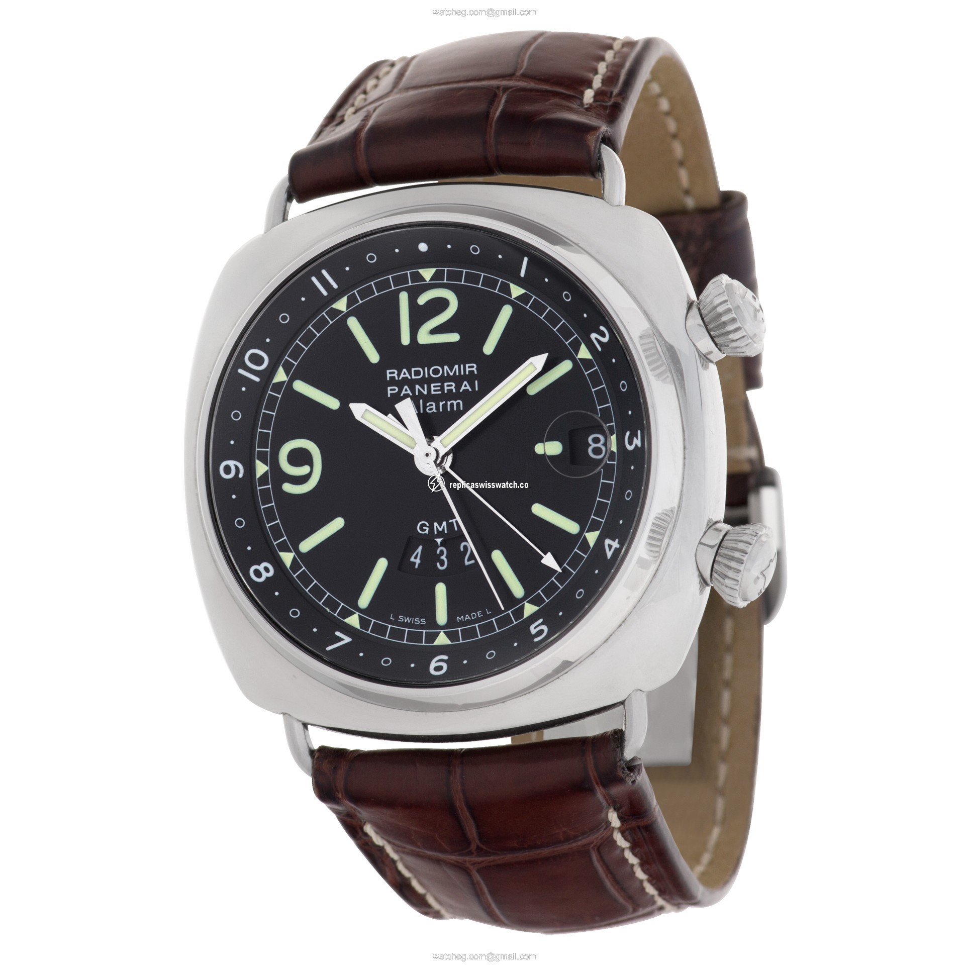 Panerai PAM00098 Radiomir Alarm Gmt Automatic Male Stainless Steel Replica