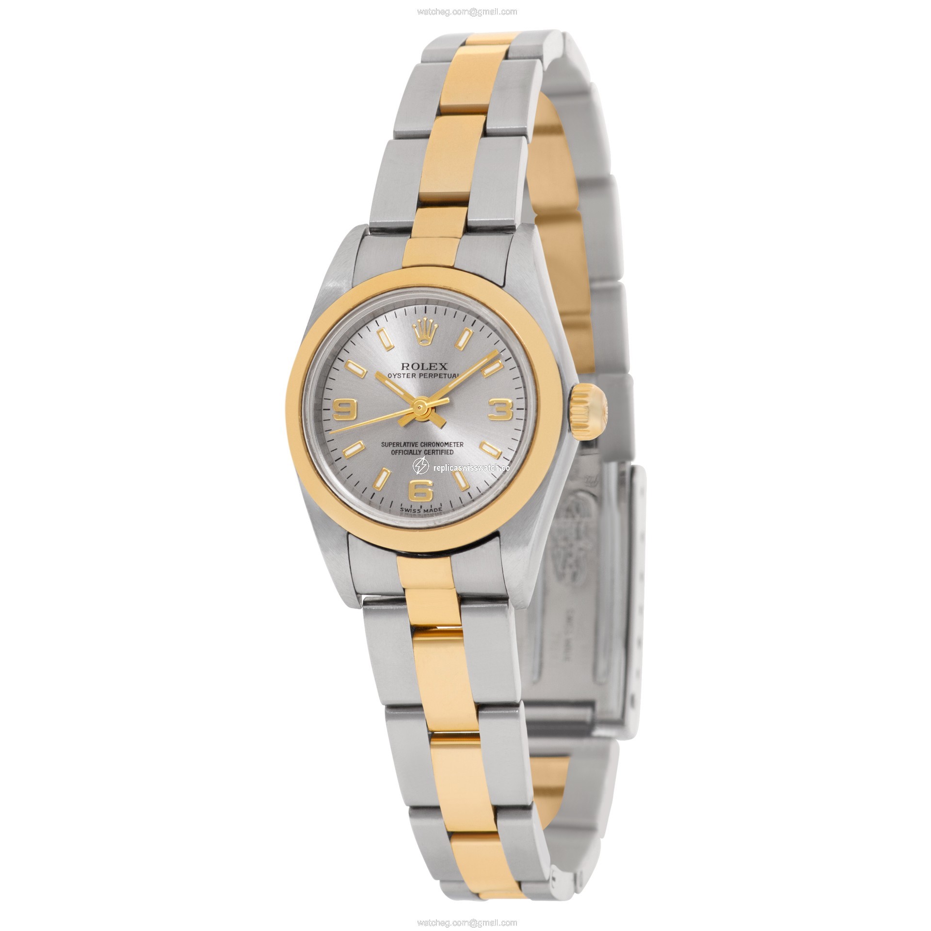 Rolex 76183 Oyster Perpetual Automatic Female 18k gold & Stainless Steel Replica