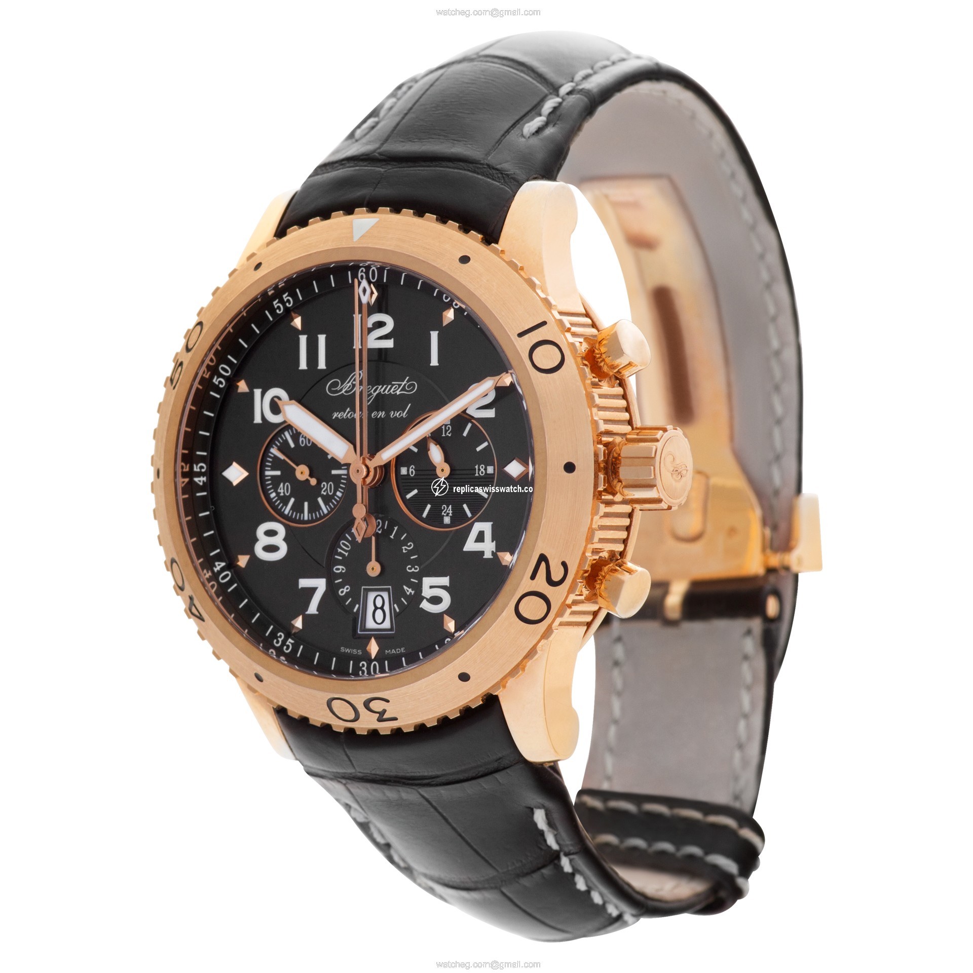 Breguet 3810 Type XXI Automatic Male 18k rose gold Replica