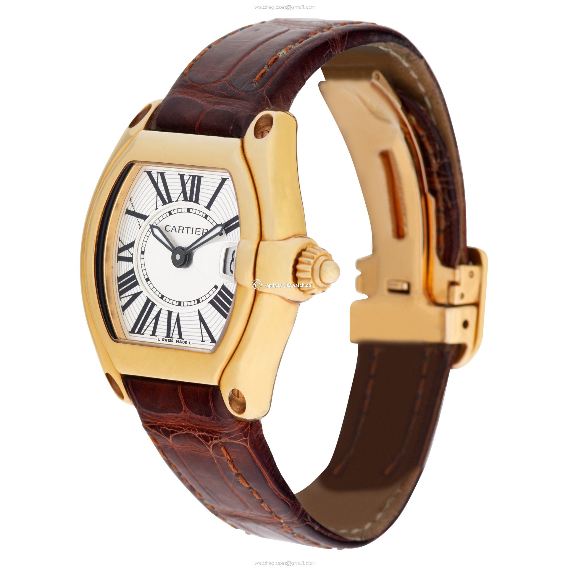 Cartier W62018Y5 Roadster Quartz Female 18k yellow gold Replica