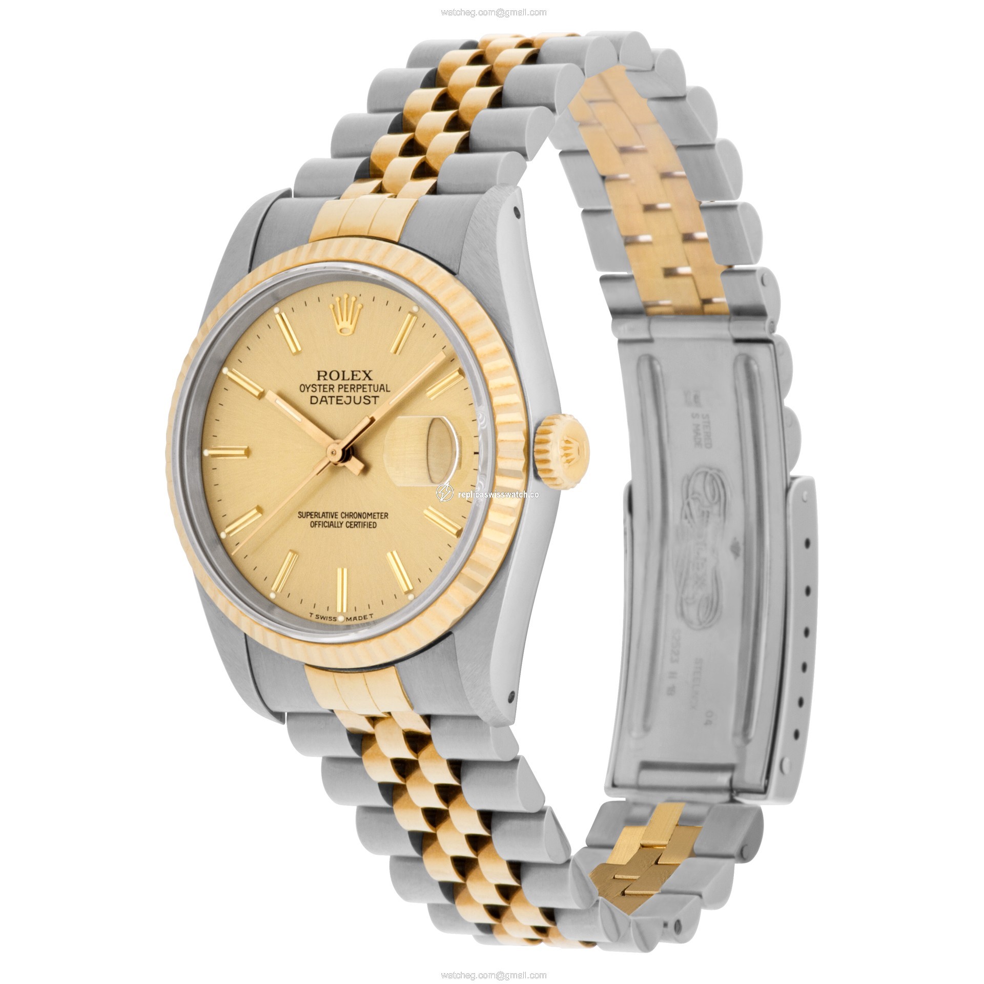 Rolex 16233 Datejust Automatic Male 18k gold & Stainless Steel Replica