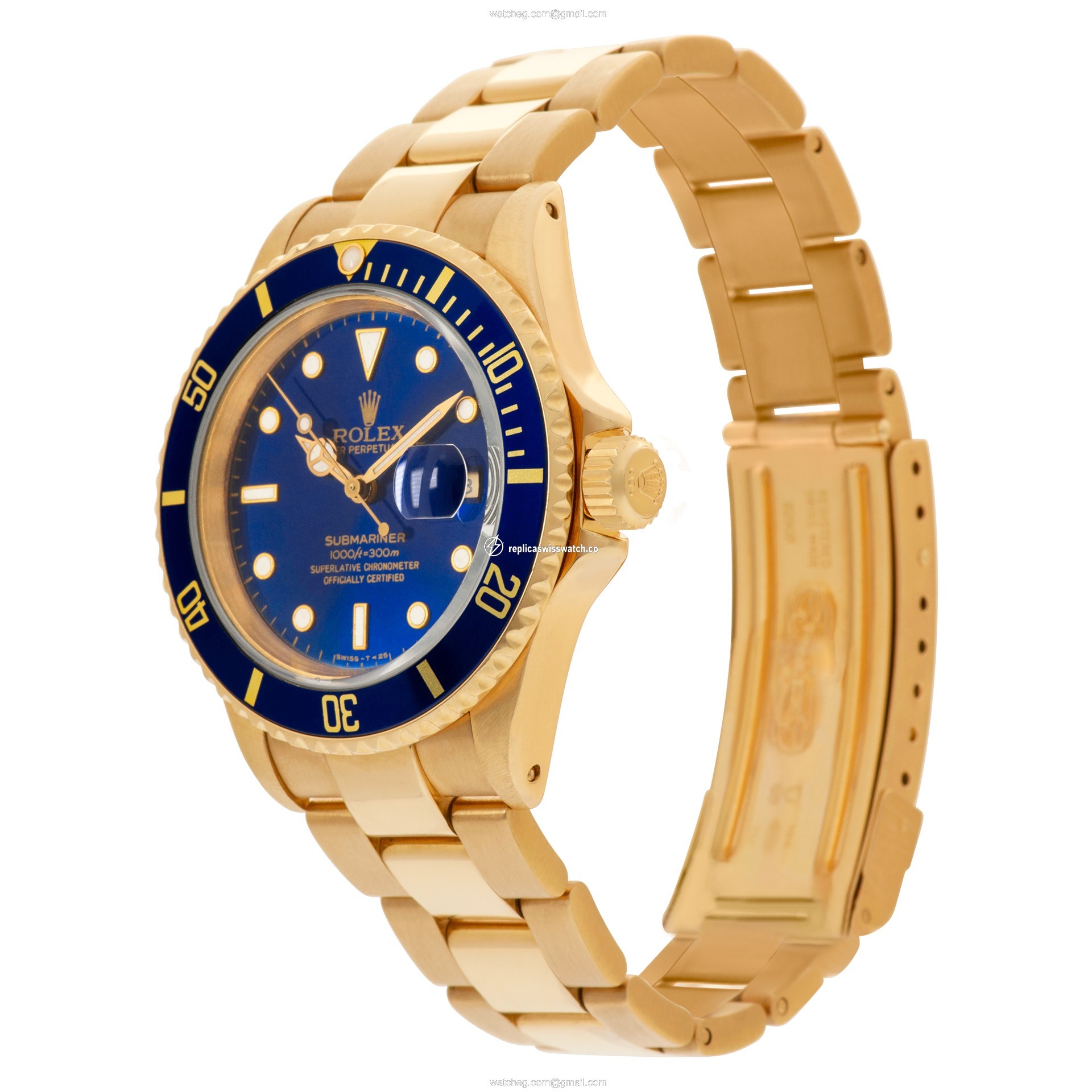 Rolex 16618 Submariner Automatic Male 18k yellow gold Replica