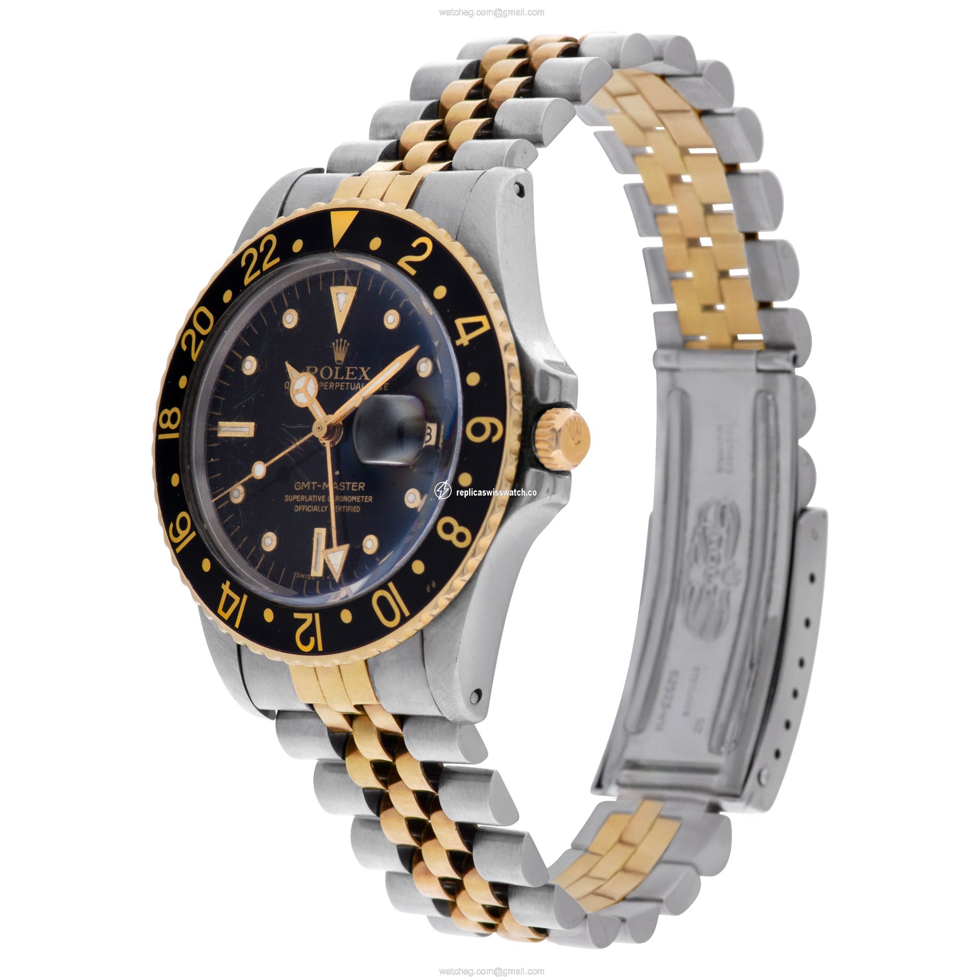 Rolex 16753 GMT-Master Automatic Male 18k gold & Stainless Steel Replica