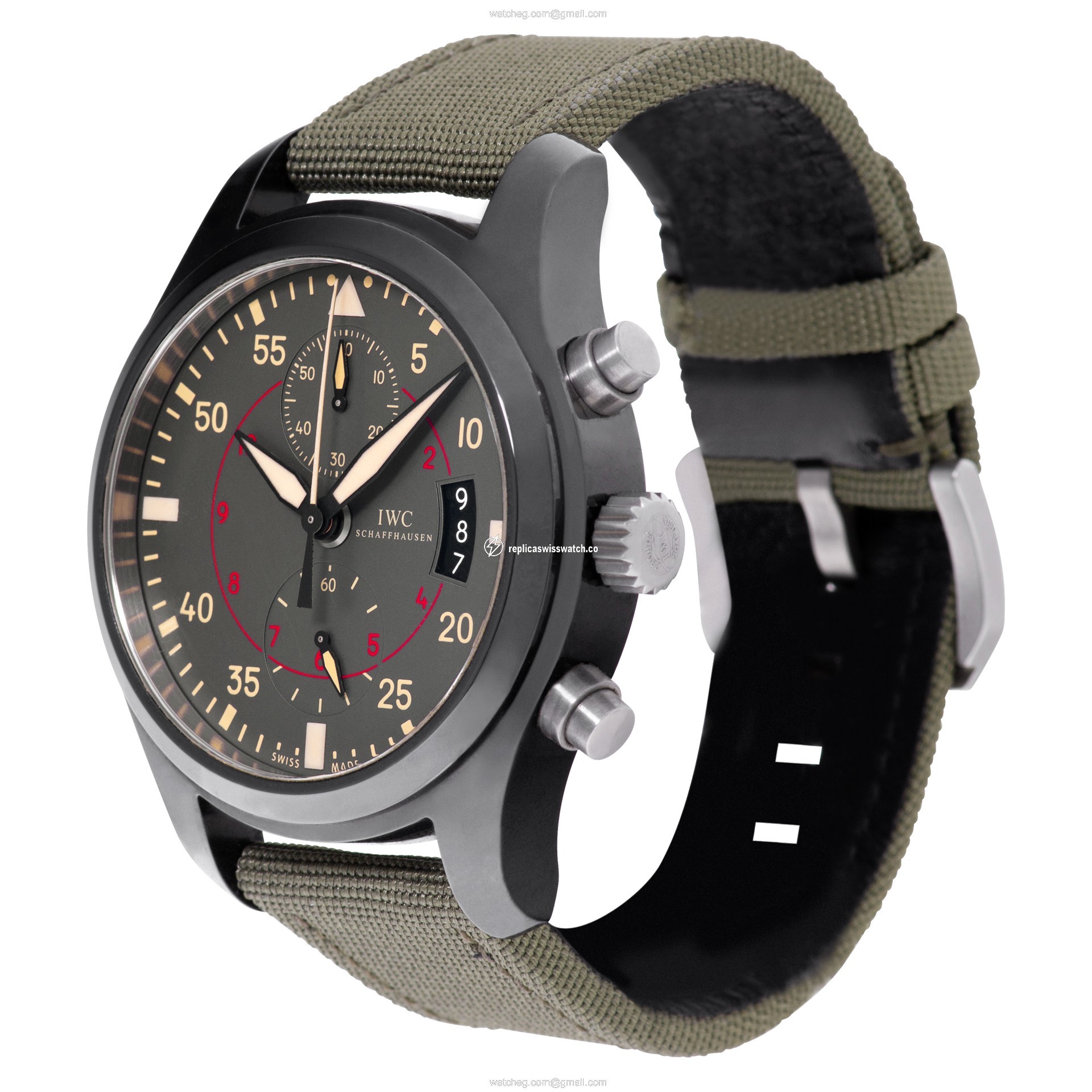 IWC IW388002 Pilots Chronograph Manual Male titanium & ceramic Replica