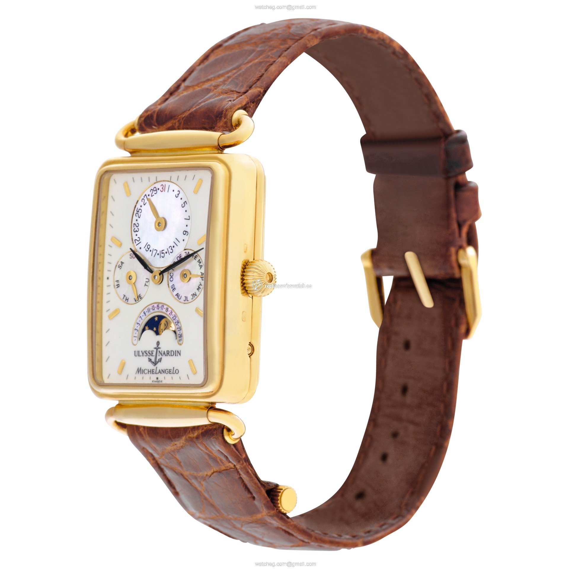Ulysse Nardin 161.42 Michelango Automatic Male 18k yellow gold Replica