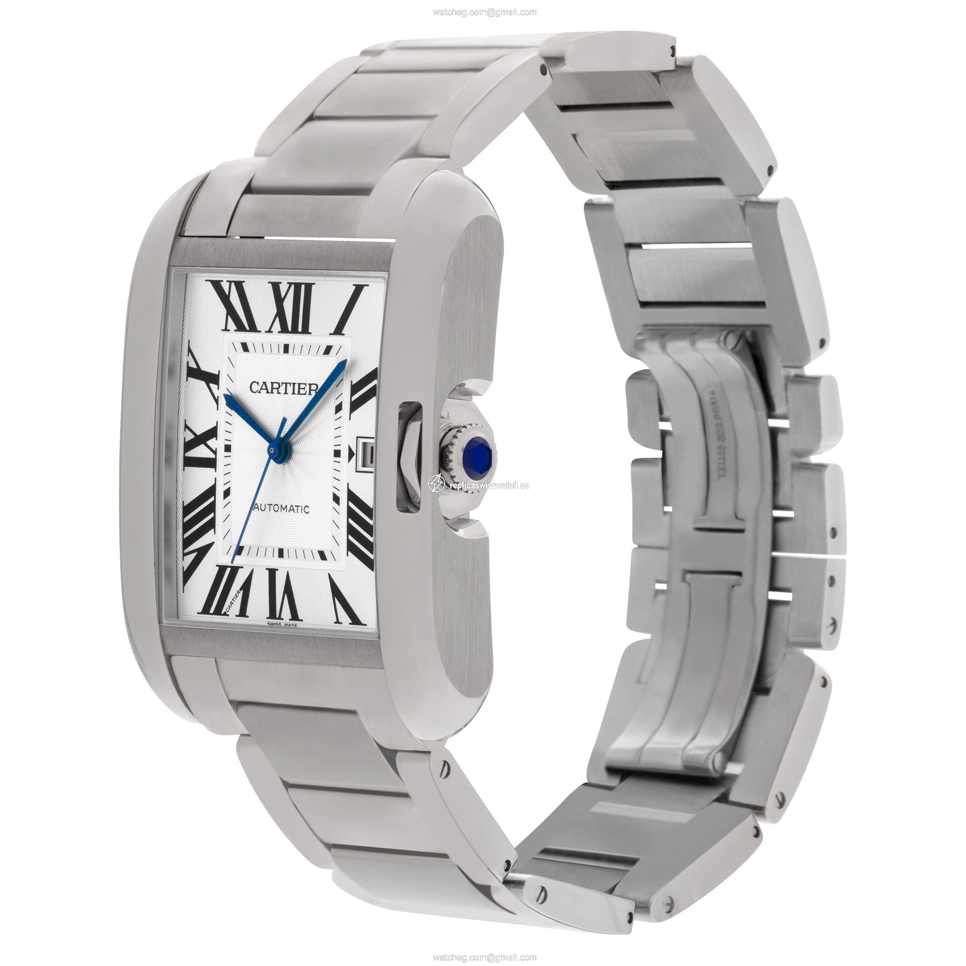 Cartier W5310008 Tank Anglaise XL Automatic Male Stainless Steel Replica