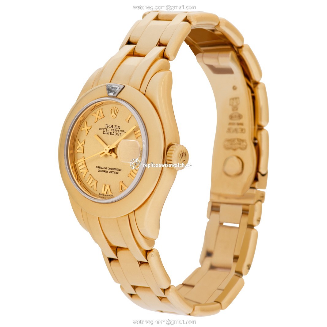 Rolex 80328 Pearlmaster Automatic Female 18k yellow gold Replica