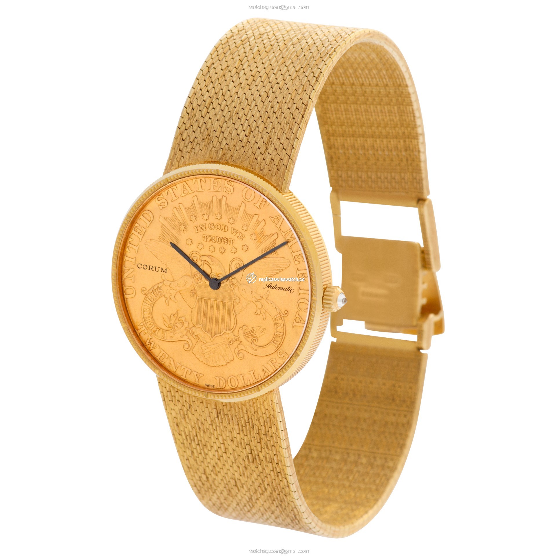 Corum 333137 $20 Coin Automatic Male 18k yellow gold Replica