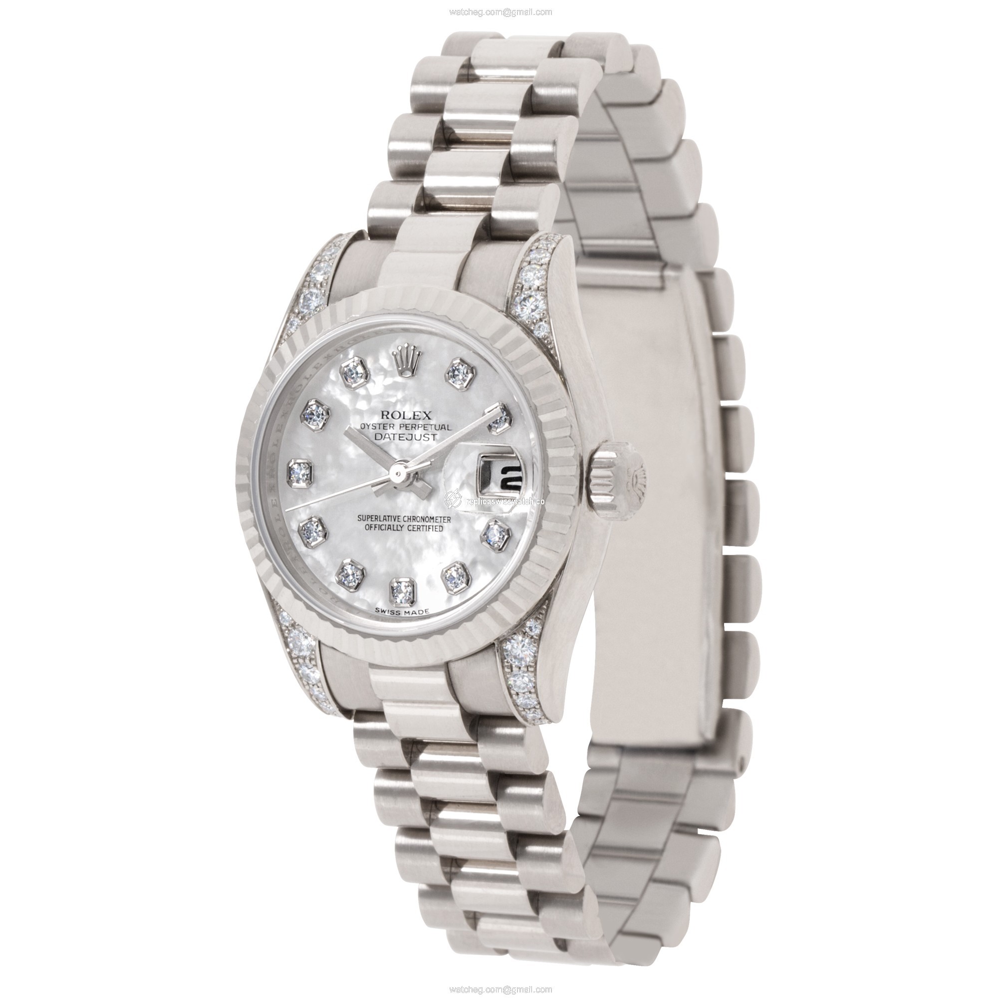 Rolex 179239 Datejust Automatic Female 18k White Gold Replica