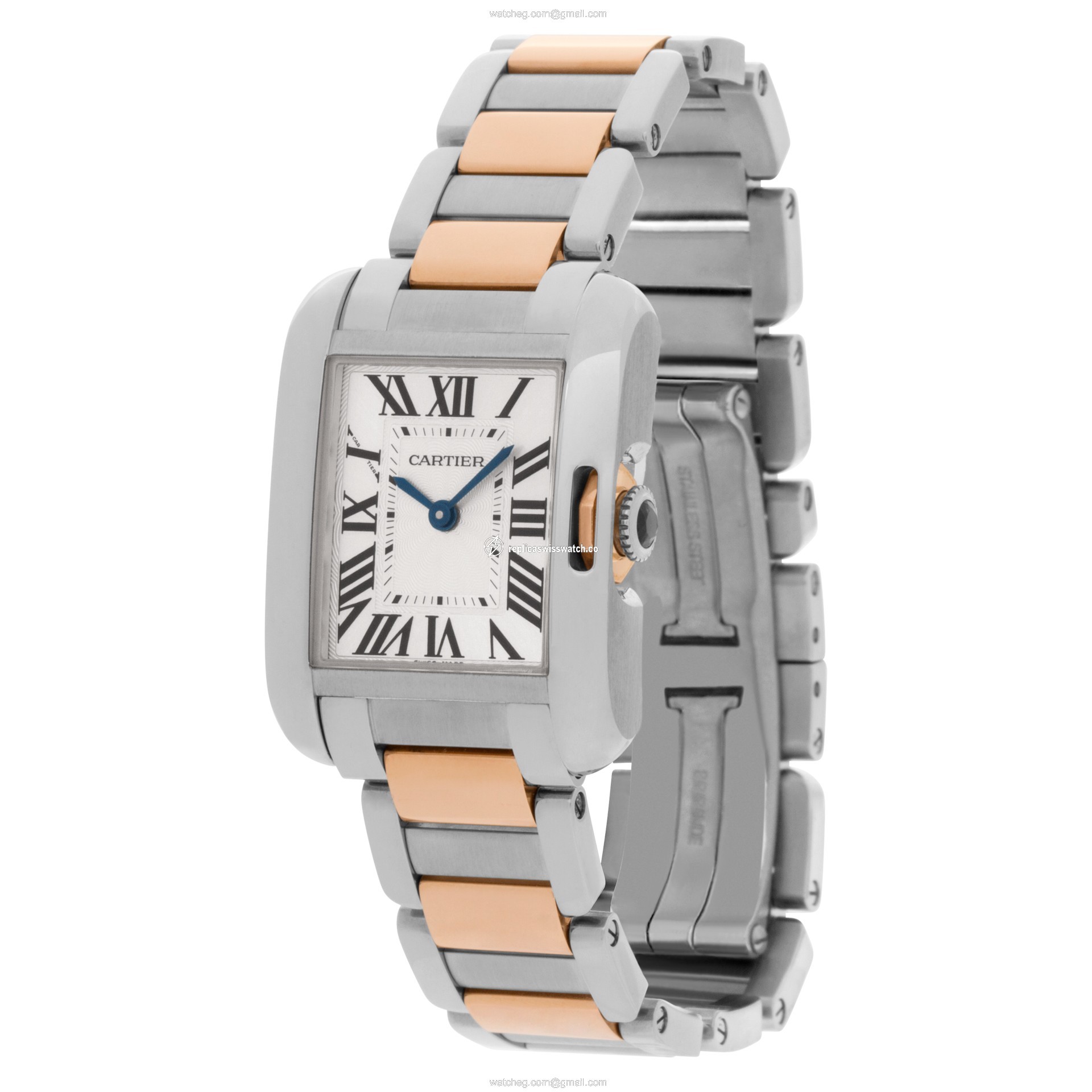 Cartier w5310036 Tank Anglaise Quartz Female Stainless Steel Replica