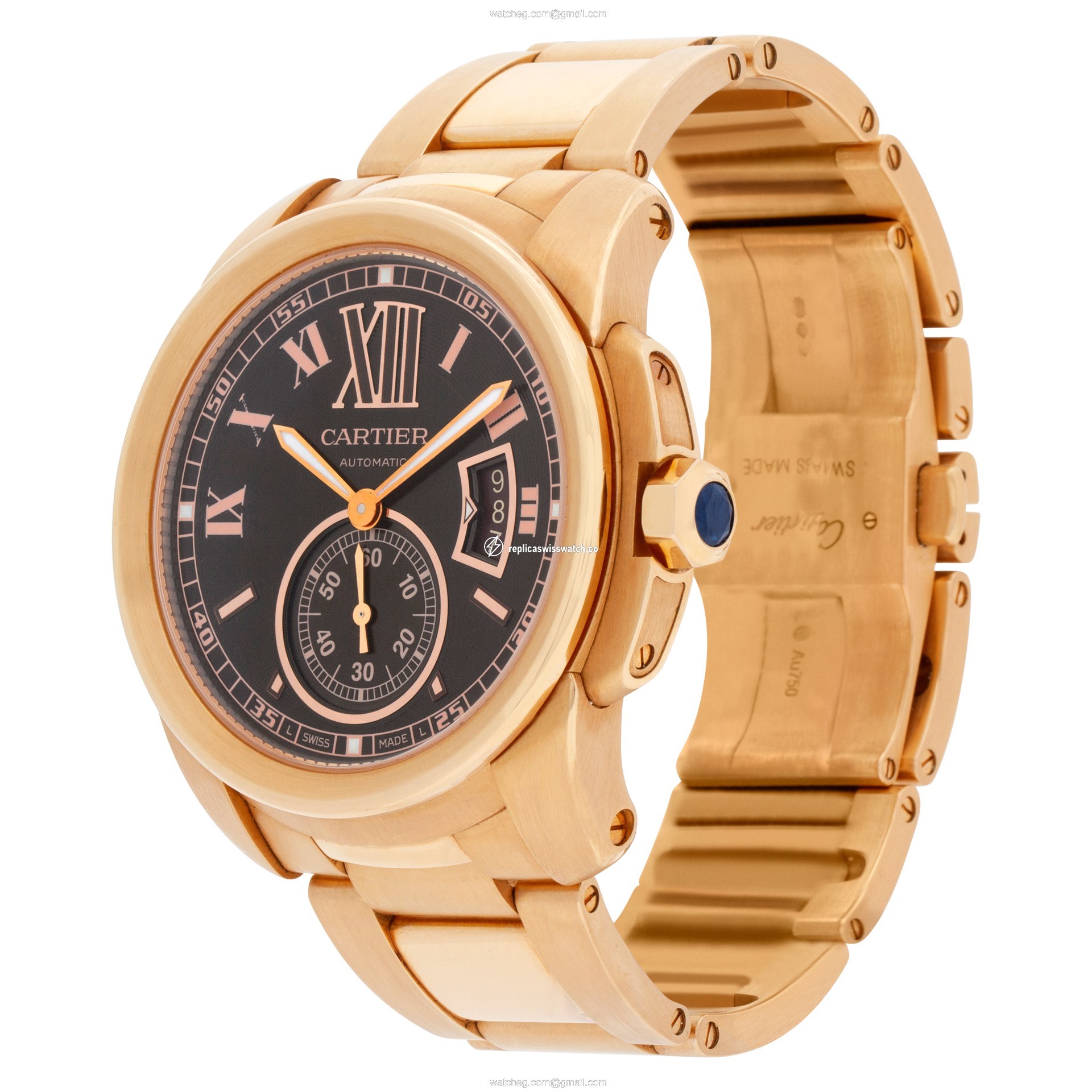 Cartier W7100040 Calibre Automatic Male 18k rose gold Replica