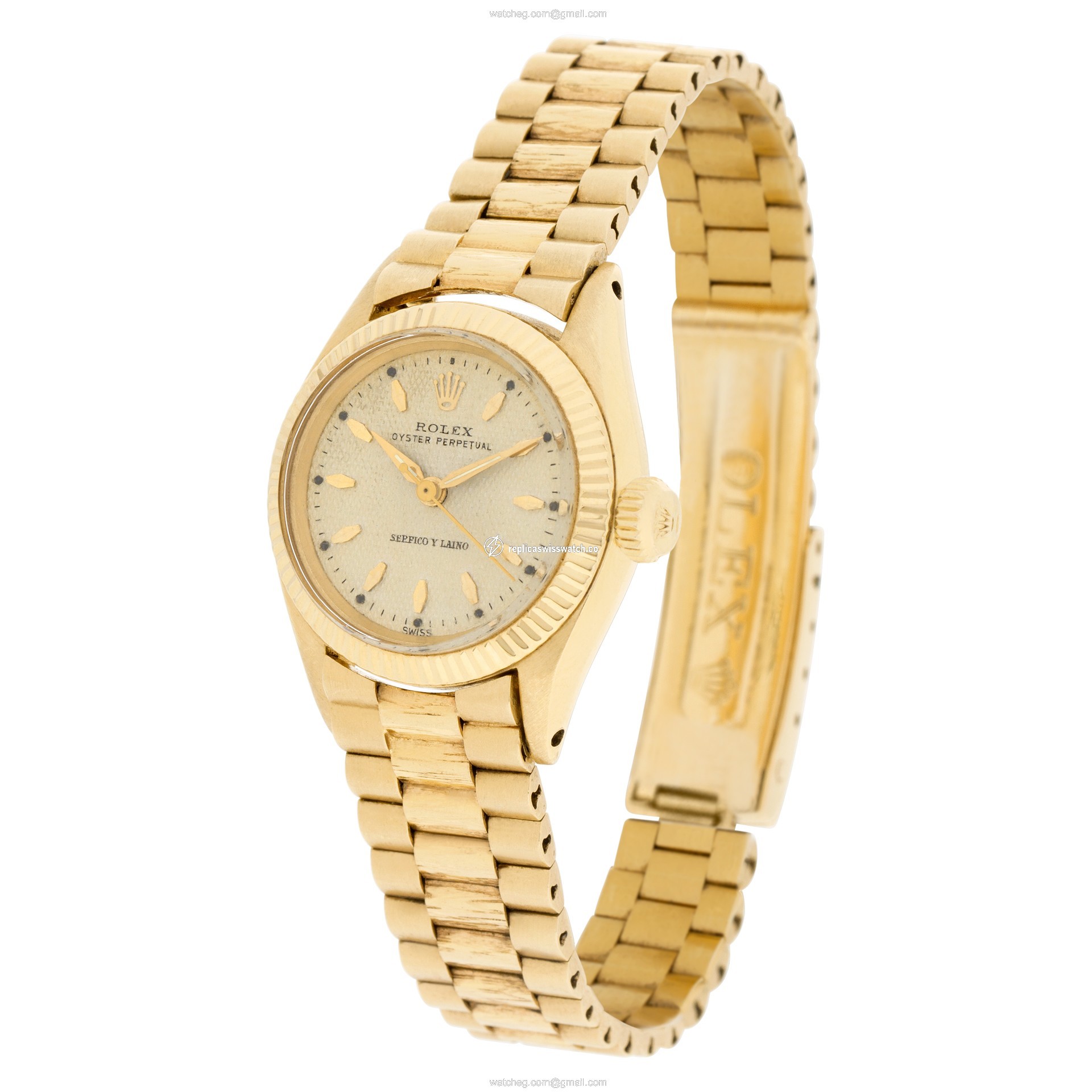 Rolex 6619 Oyster Perpetual Automatic Female 18k yellow gold Replica