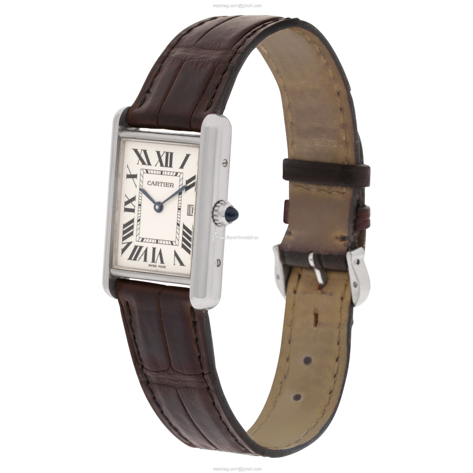 Cartier W1540956 Tank Louis Quartz Unisex 18k White Gold Replica