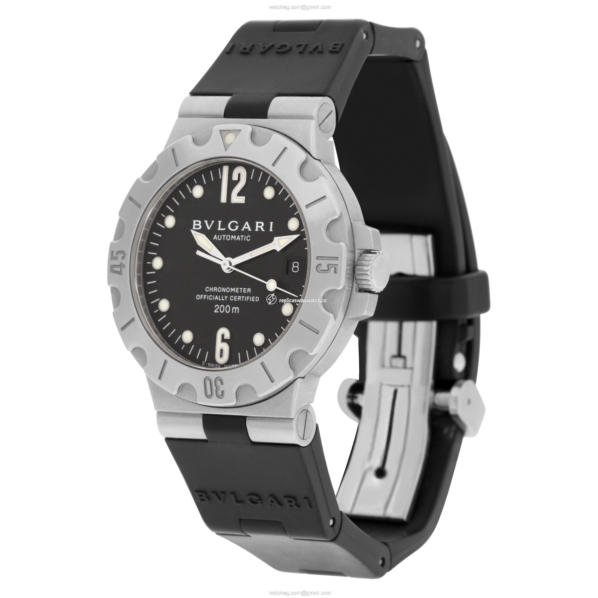 Bvlgari SD 38 S Diagono Acqua Scuba Automatic Male Stainless Steel Replica