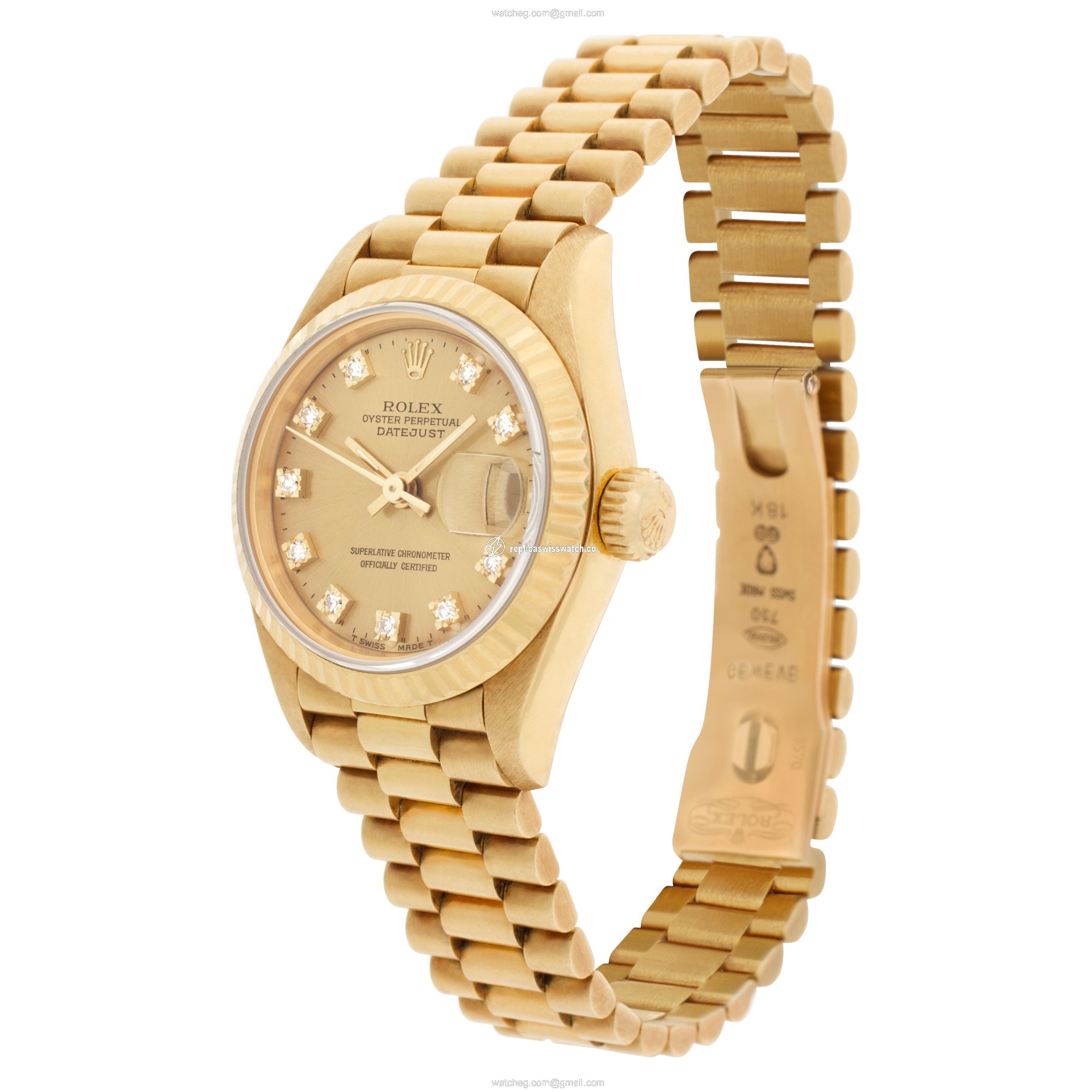 Rolex 69178 Datejust Automatic Female 18k Yellow Gold Replica