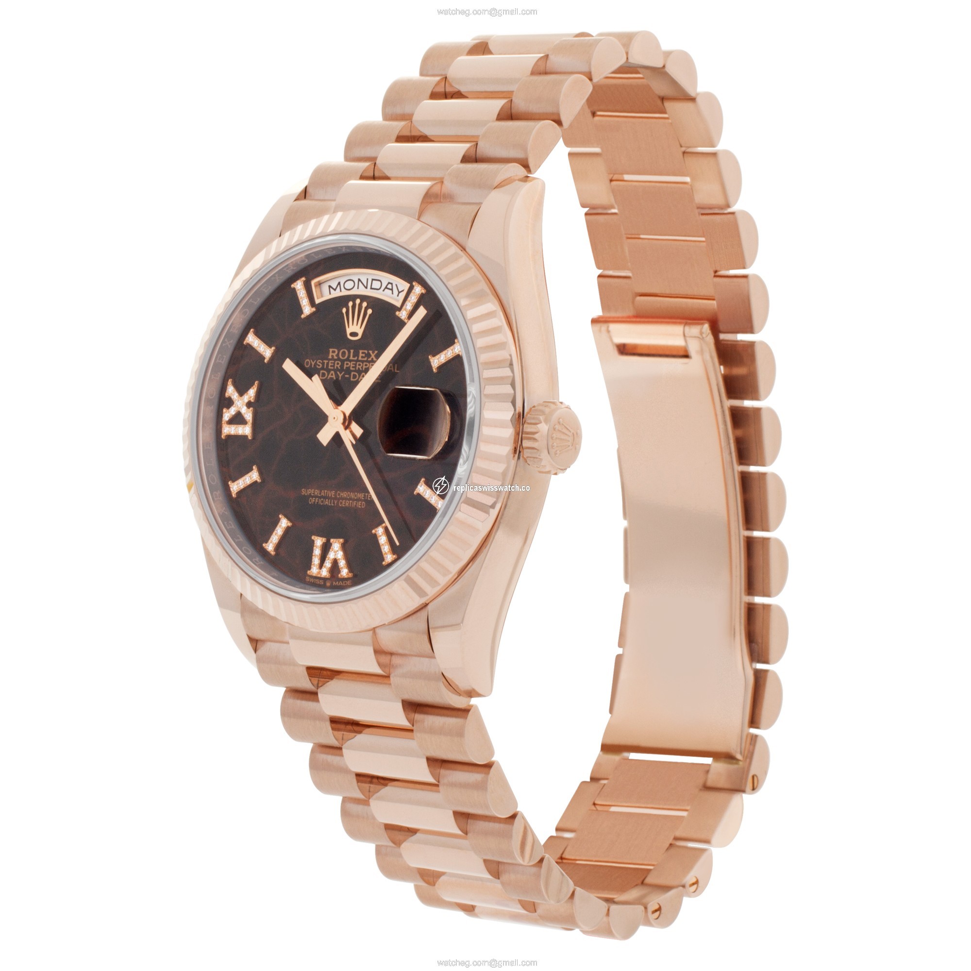 Rolex 128235 Day-Date Automatic Unisex 18k rose gold Replica