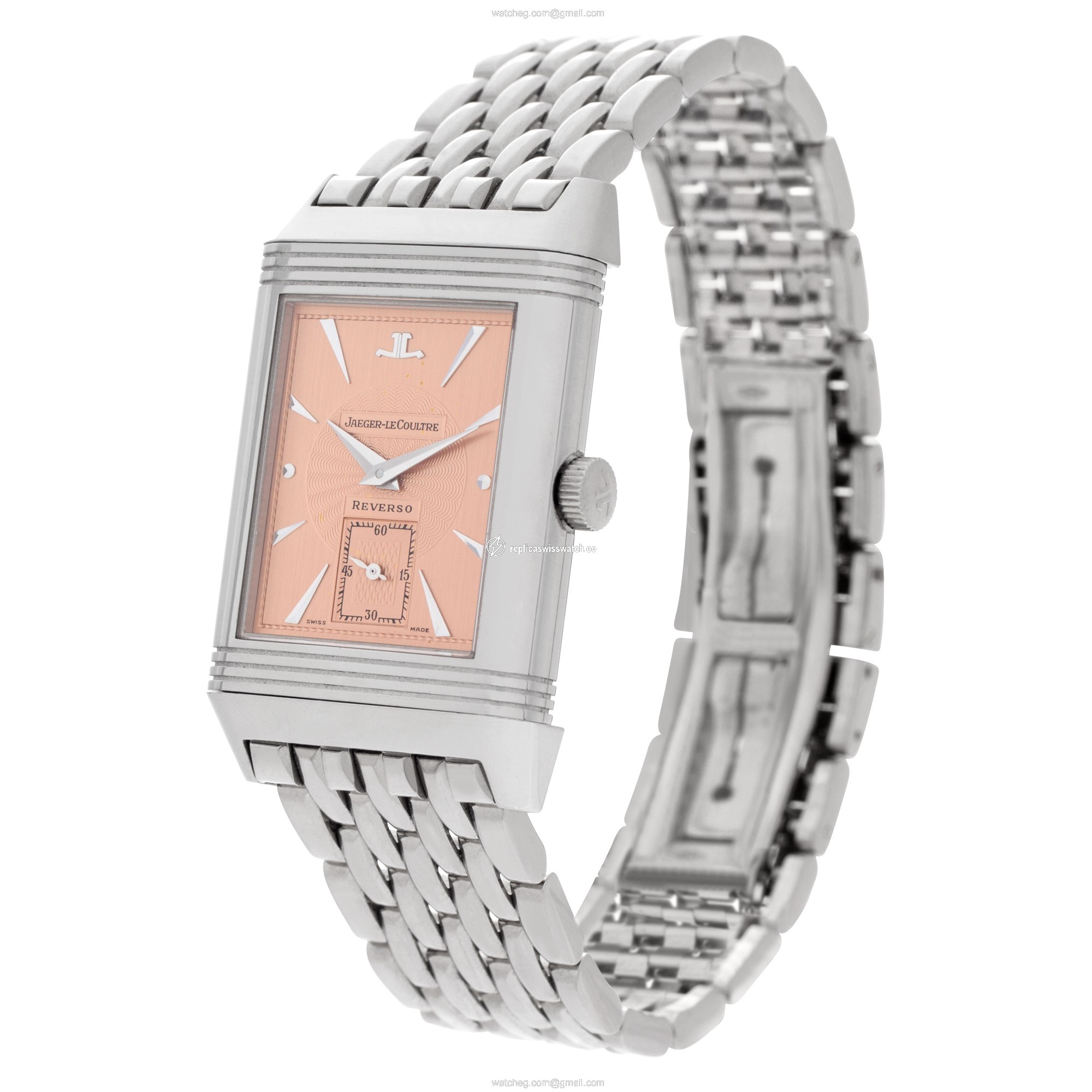 Jaeger LeCoultre 270.3.62 Reverso Manual Male 18k White Gold Replica