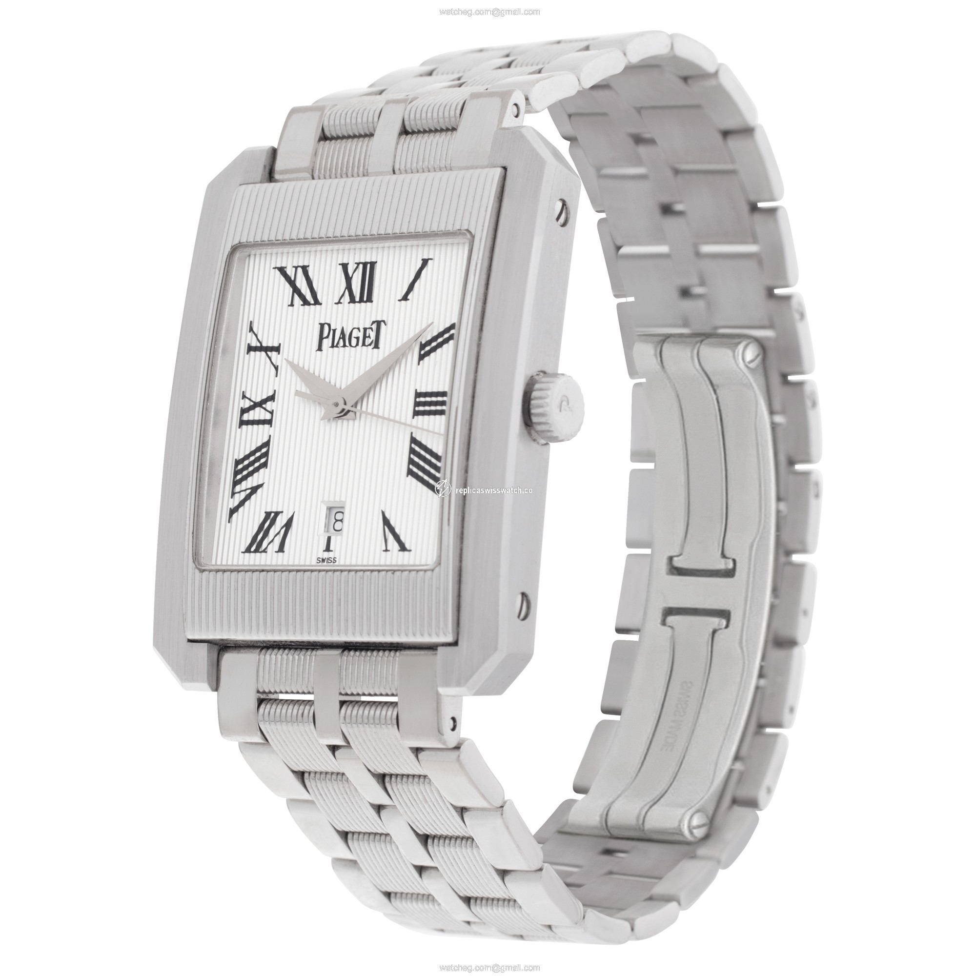 Piaget 26100 Protocol Automatic Male 18k White Gold Replica