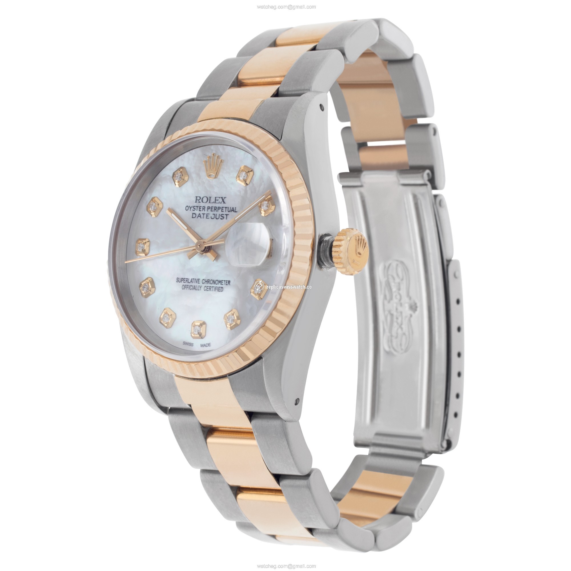 Rolex 16233 Datejust Automatic Unisex 18k gold & Stainless Steel Replica