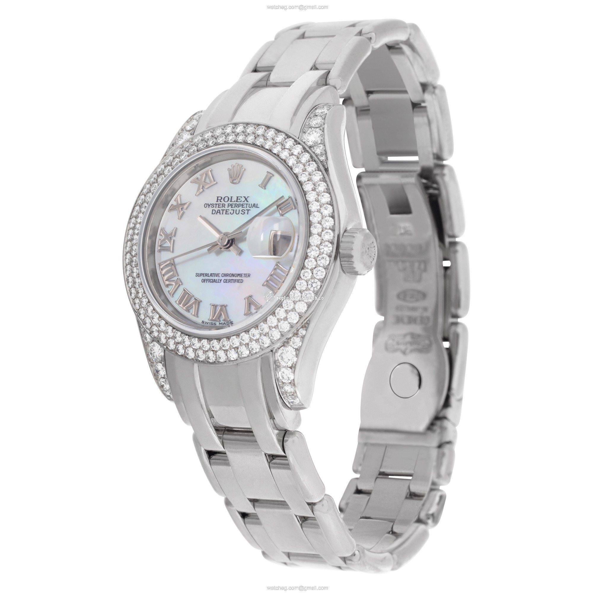 Rolex 80959 Pearlmaster Automatic Female 18k White Gold Replica