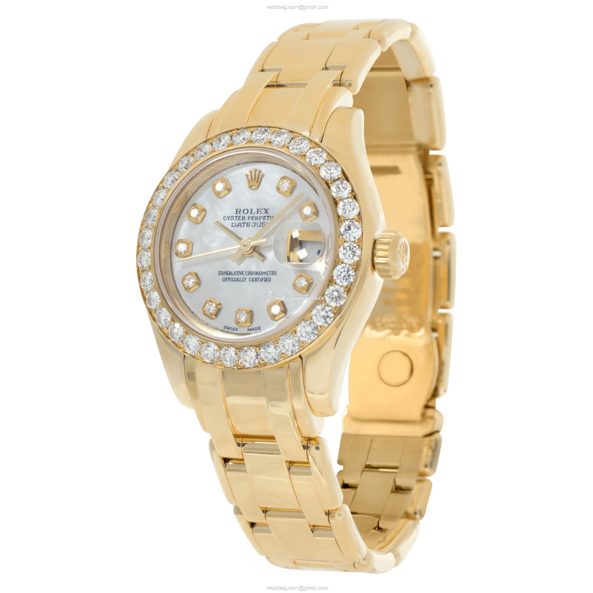 Rolex 80318 Pearlmaster Automatic Female 18k yellow gold Replica