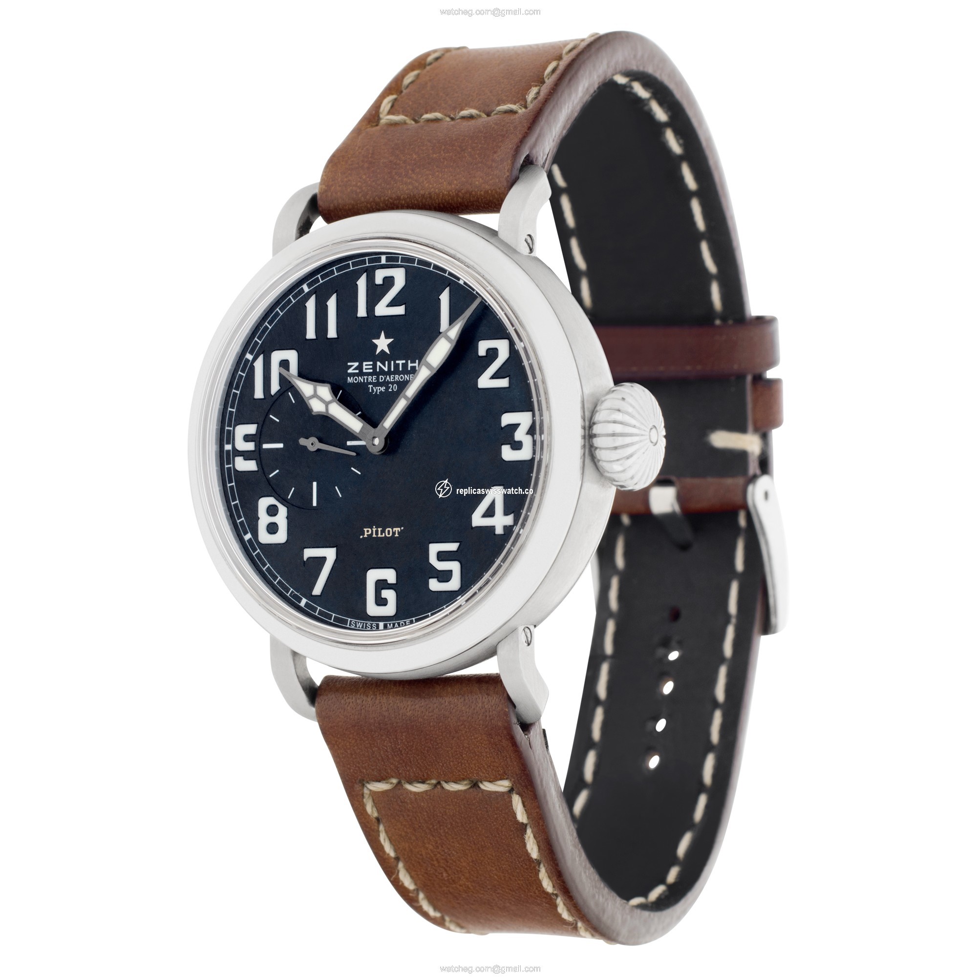 Zenith 03.1930.681/21.C723 Heritage Pilot Type 20 Automatic Male Stainless Steel Replica