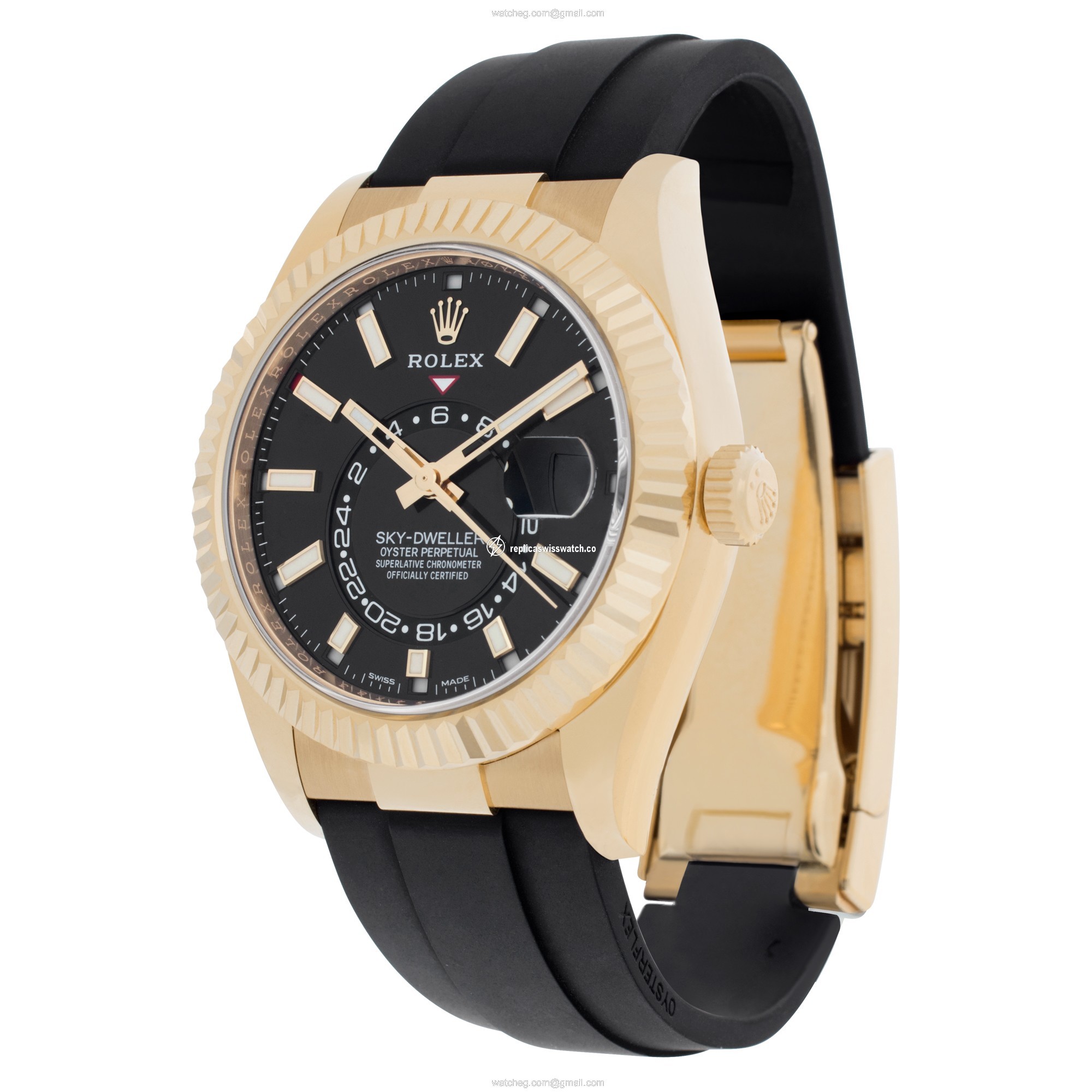 Rolex 326238 Sky-Dweller Automatic Male 18k yellow gold Replica
