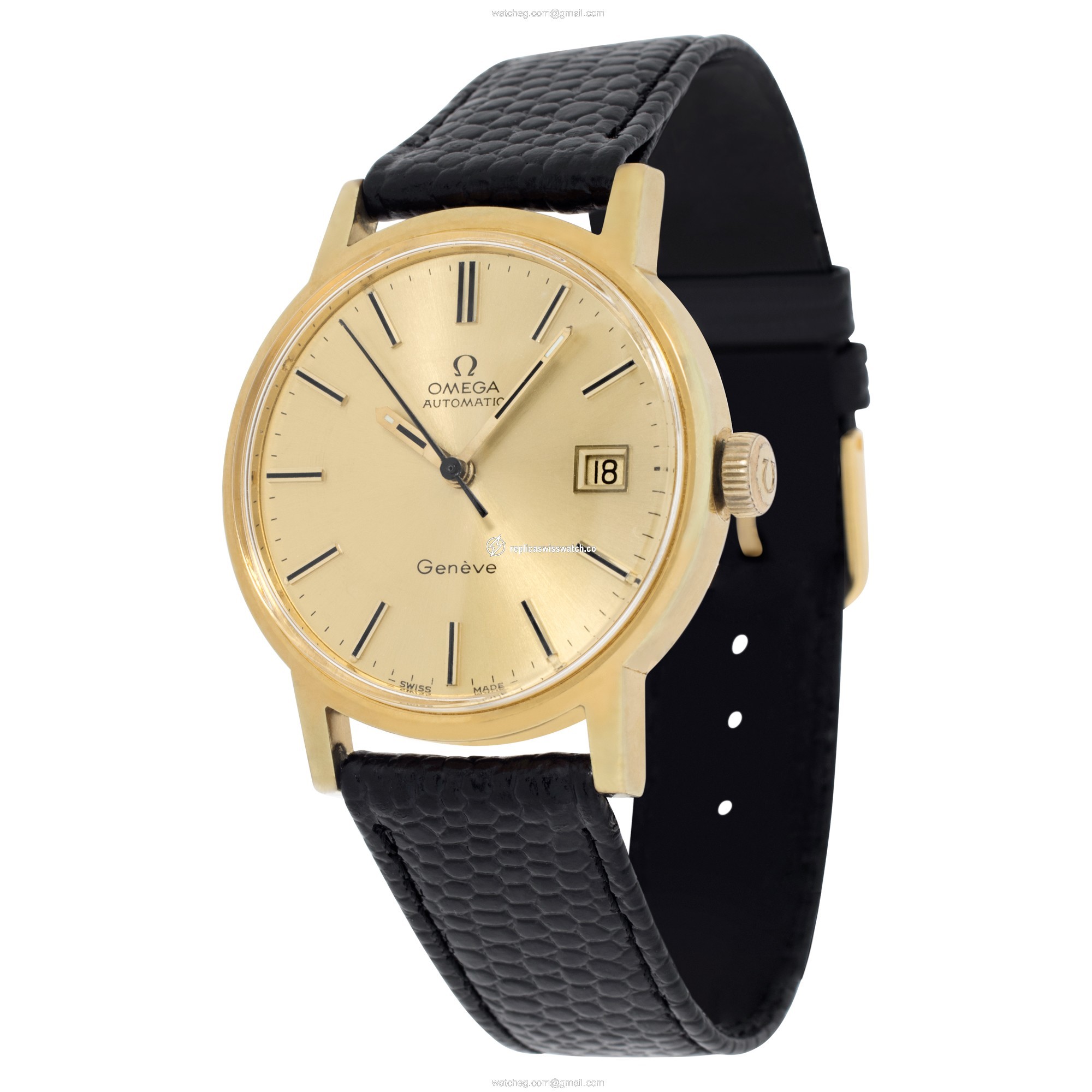 Omega 166.0098 Geneve Automatic Male Gold Plate Watches Omega 166.0098 Geneve Automatic Male Gold Plate Watches