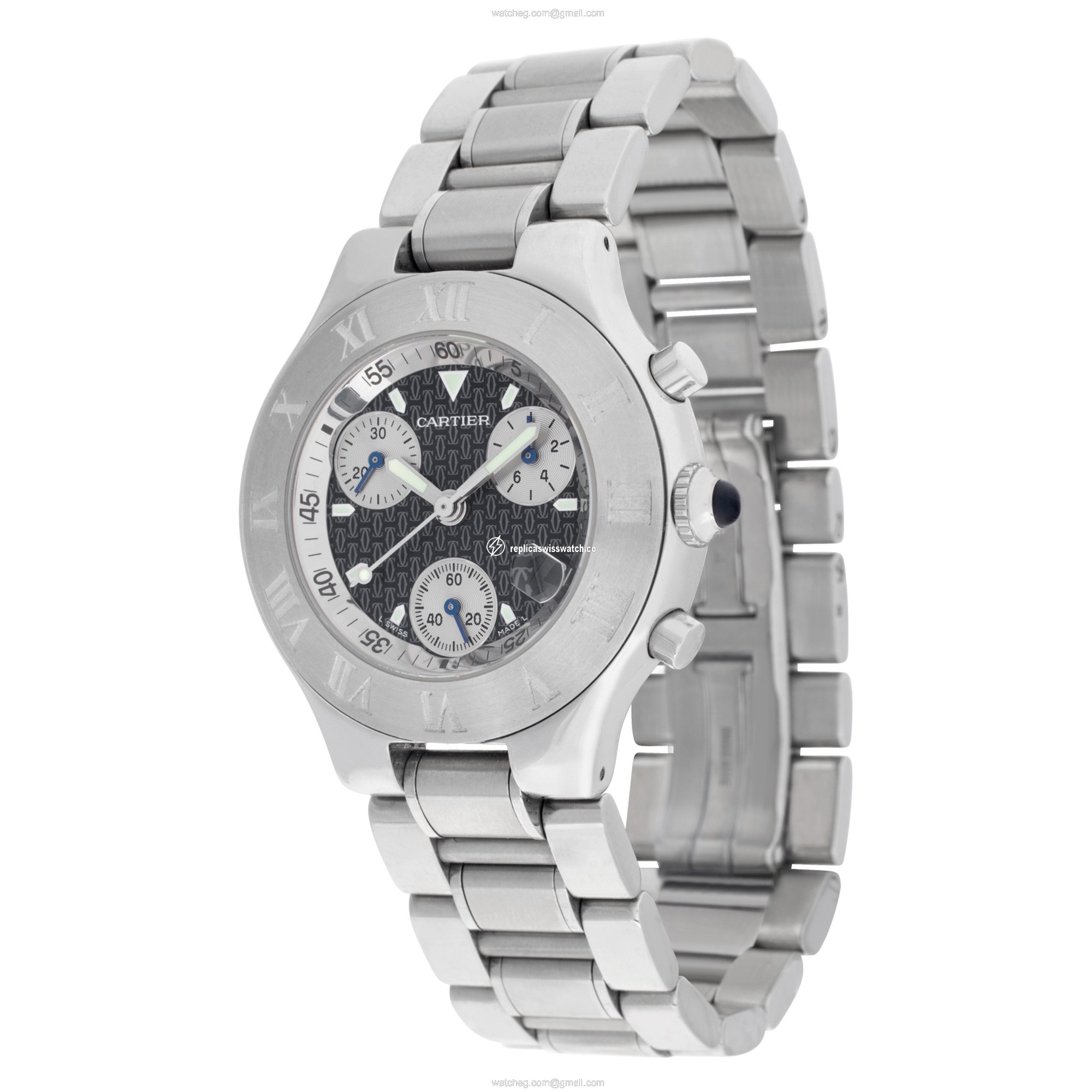 Cartier W10172t2 Chronoscaph 21 Quartz Male Stainless Steel Replica