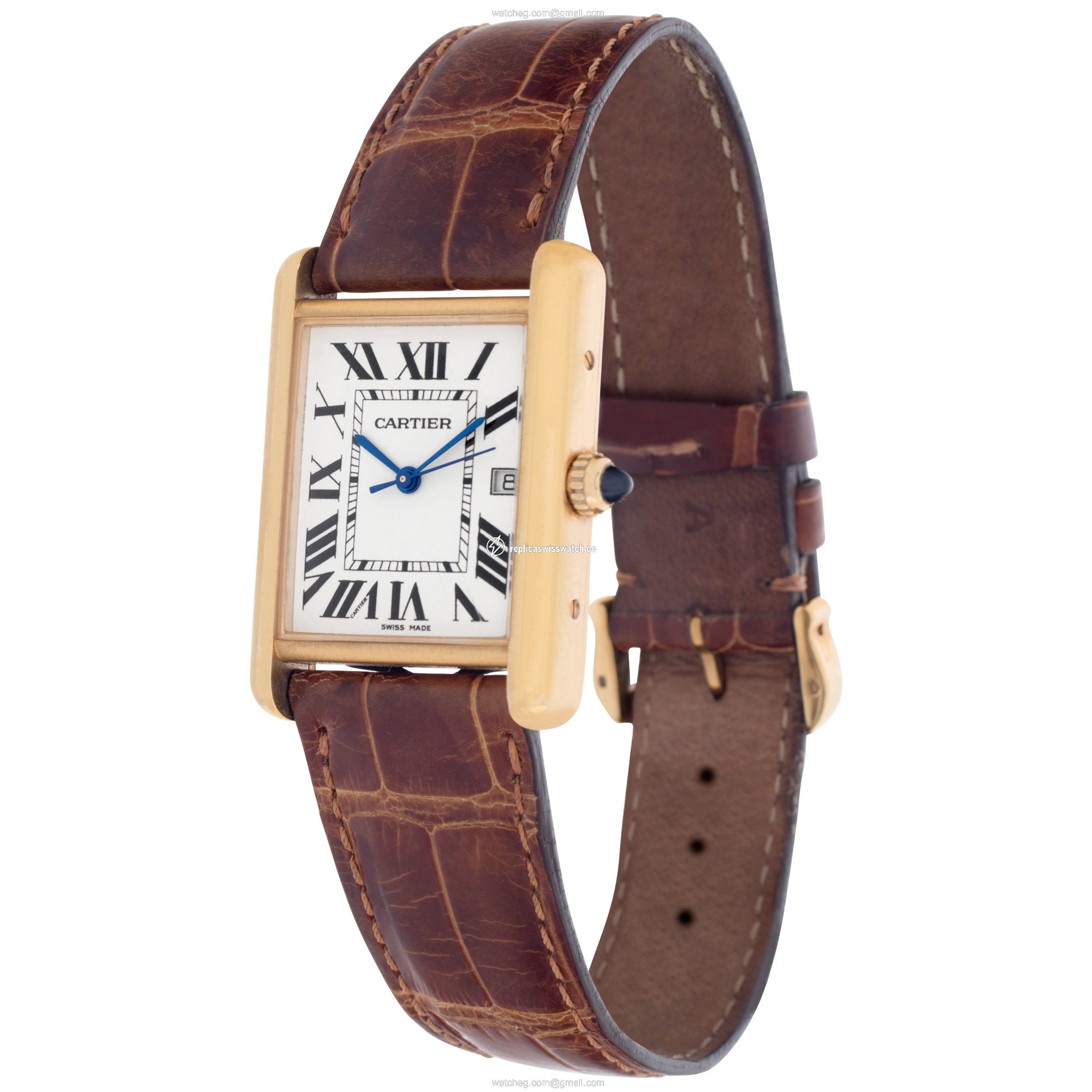Cartier W1529756 Tank Louis Quartz Male 18k yellow gold Replica