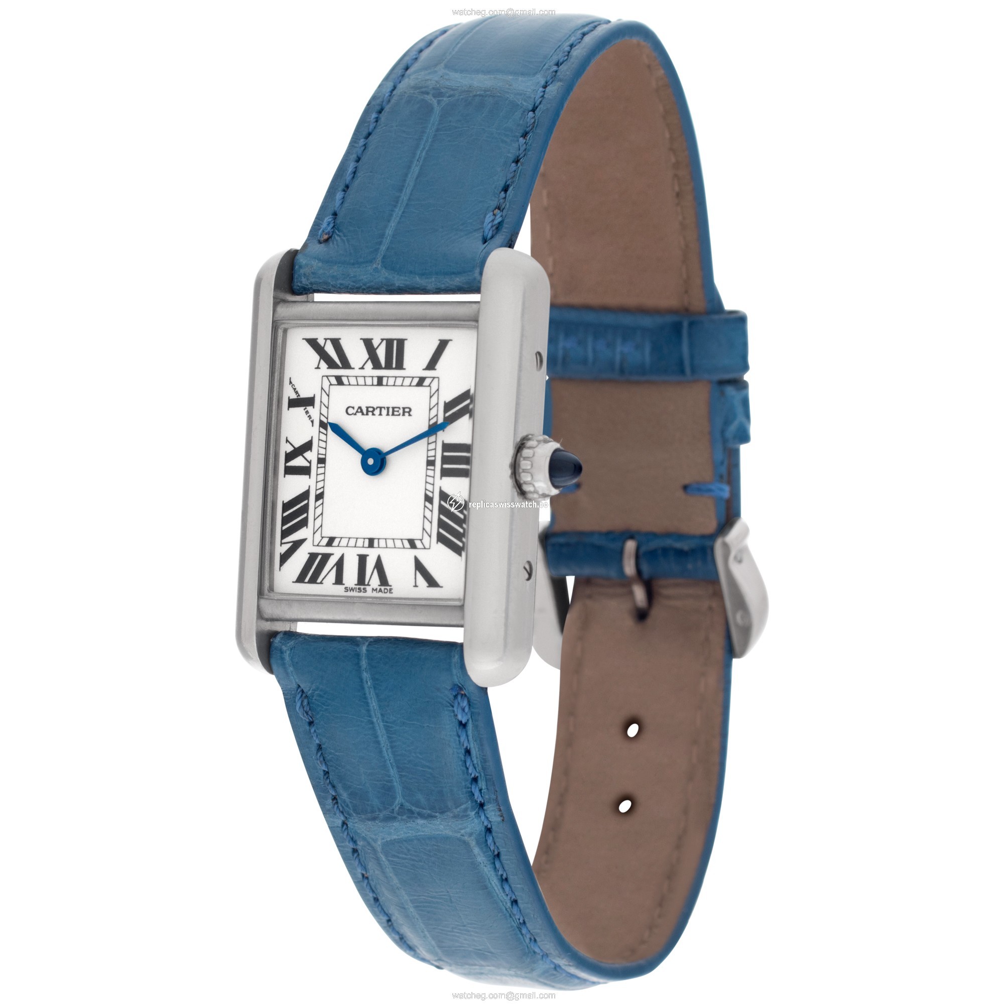 Cartier W1541056 Tank Louis Quartz Female 18k White Gold Replica