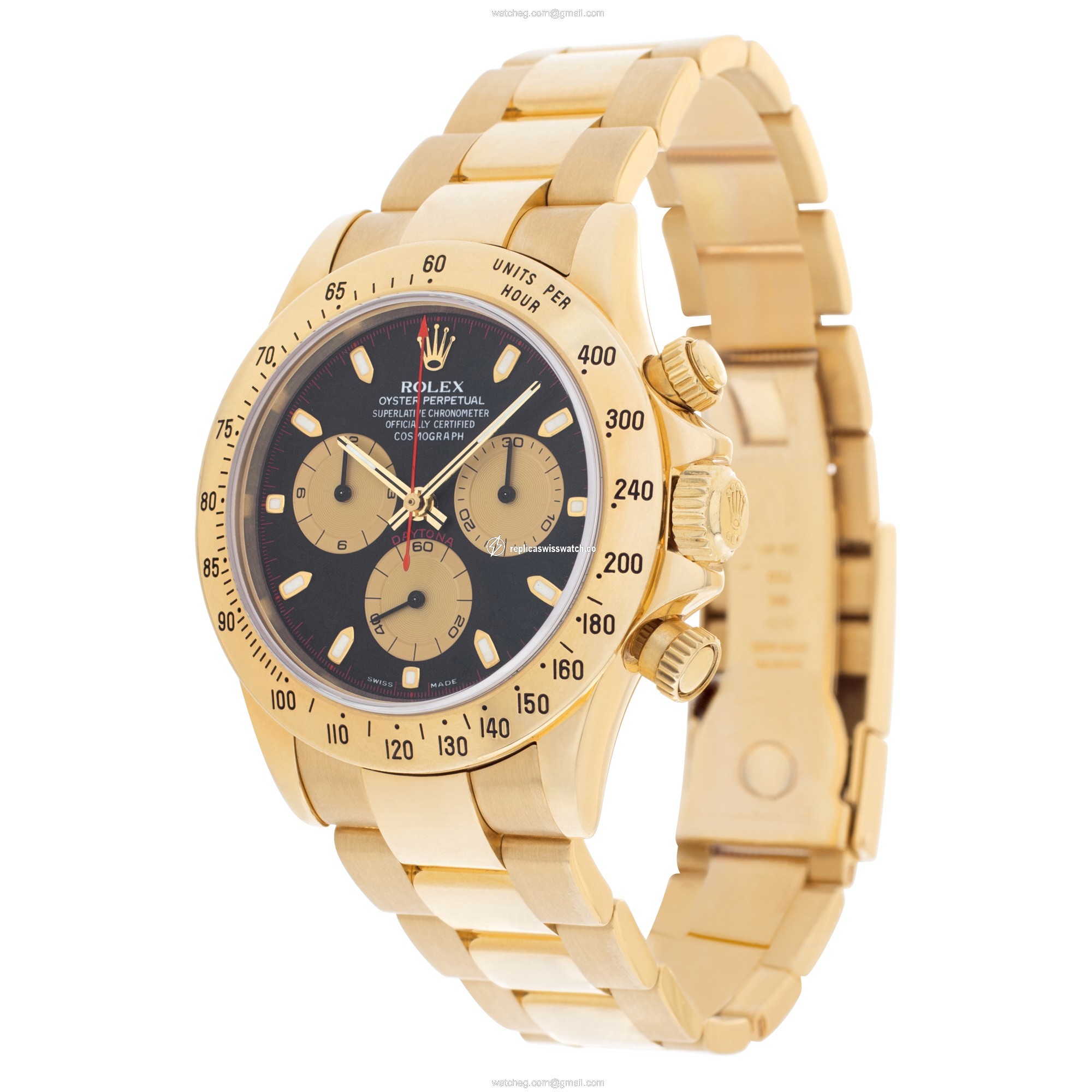 Rolex 116528 Daytona Automatic Male 18k yellow gold Replica