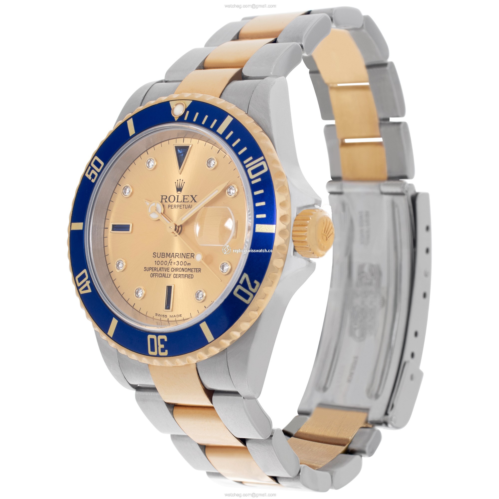 Rolex 16613 Submariner Automatic Male 18k gold & Stainless Steel Replica