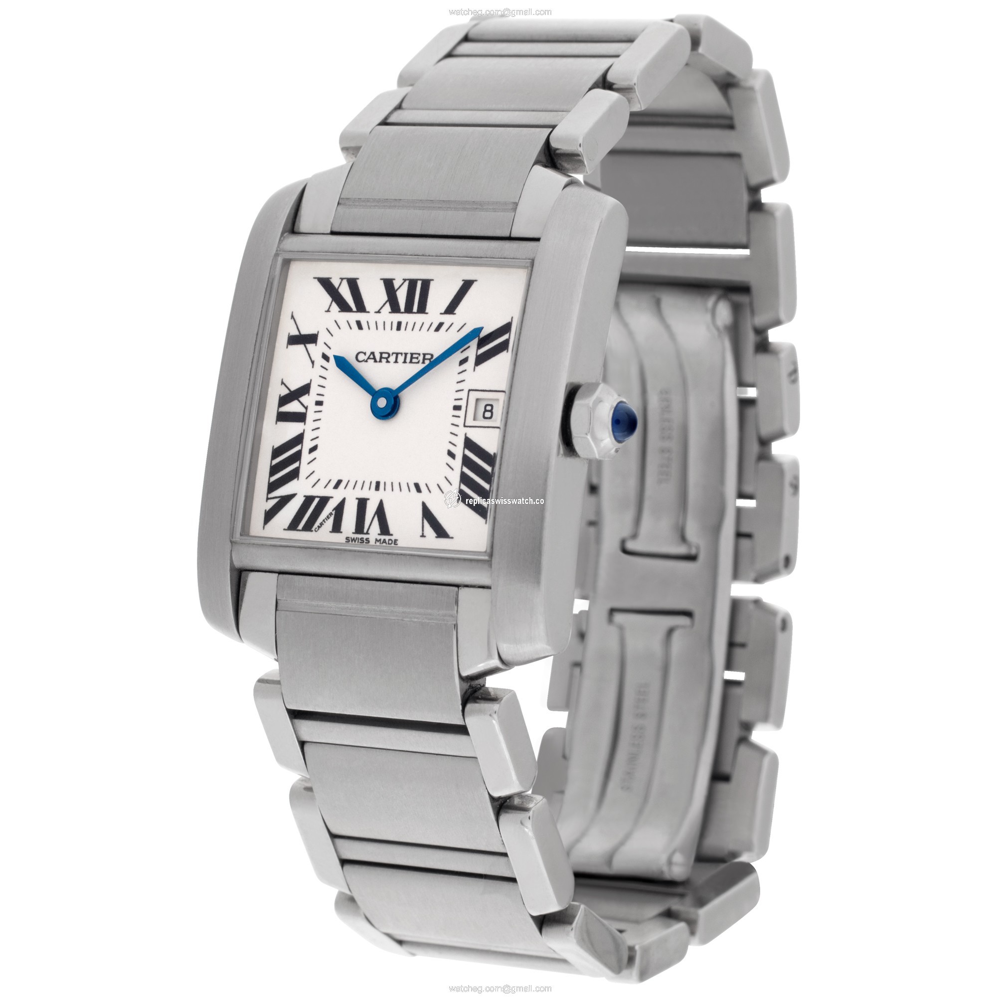 Cartier W51011Q3 Tank Francaise Quartz Male Stainless Steel Replica