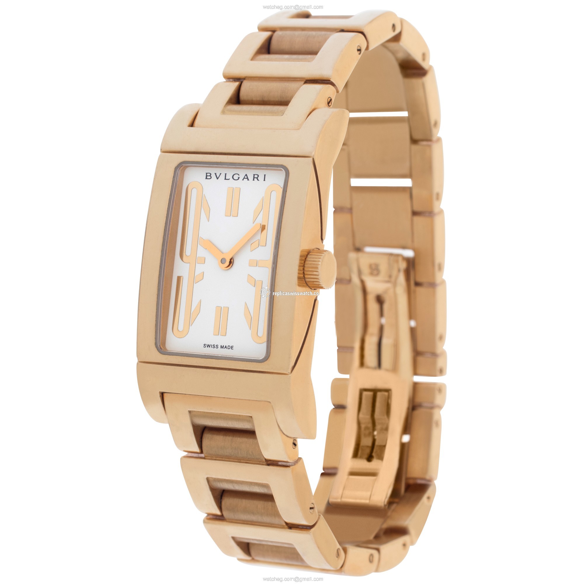Bvlgari rt 39 g Rettangolo Quartz Female 18k yellow gold Replica